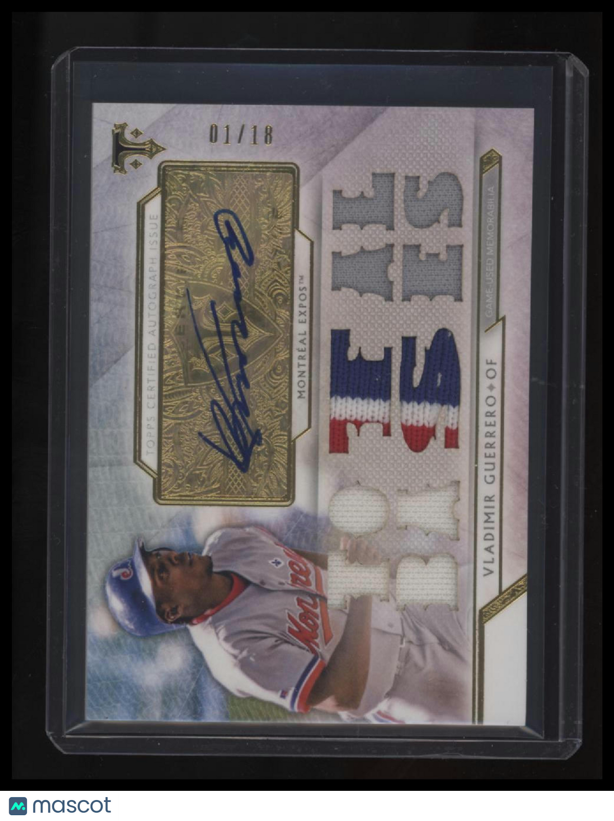 2018 Topps Triple Threads Vladimir Guerrero Autograph Relics #/18