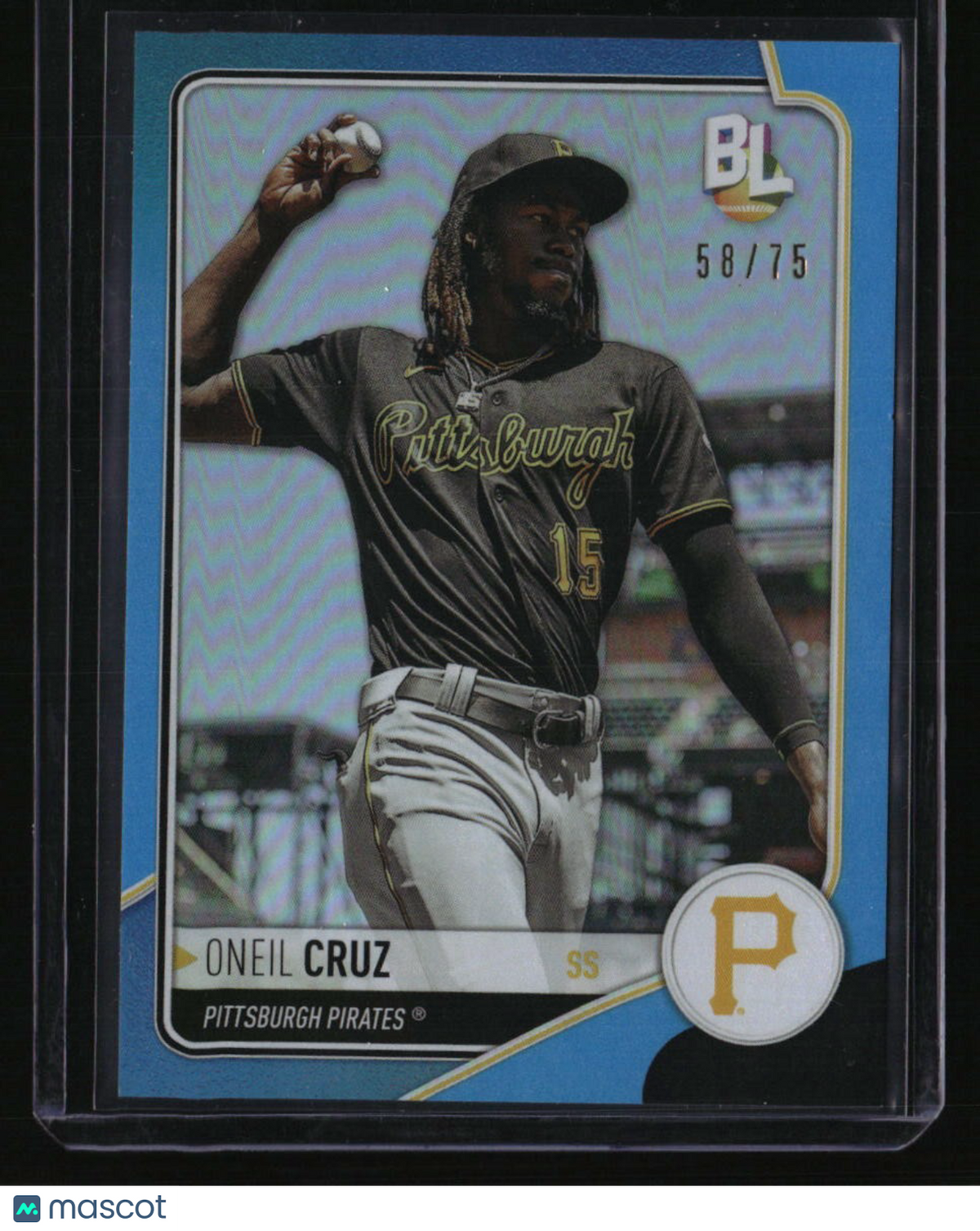 2023 Topps Big League Wrapper Redemption Oneil Cruz Blue Foil #/75