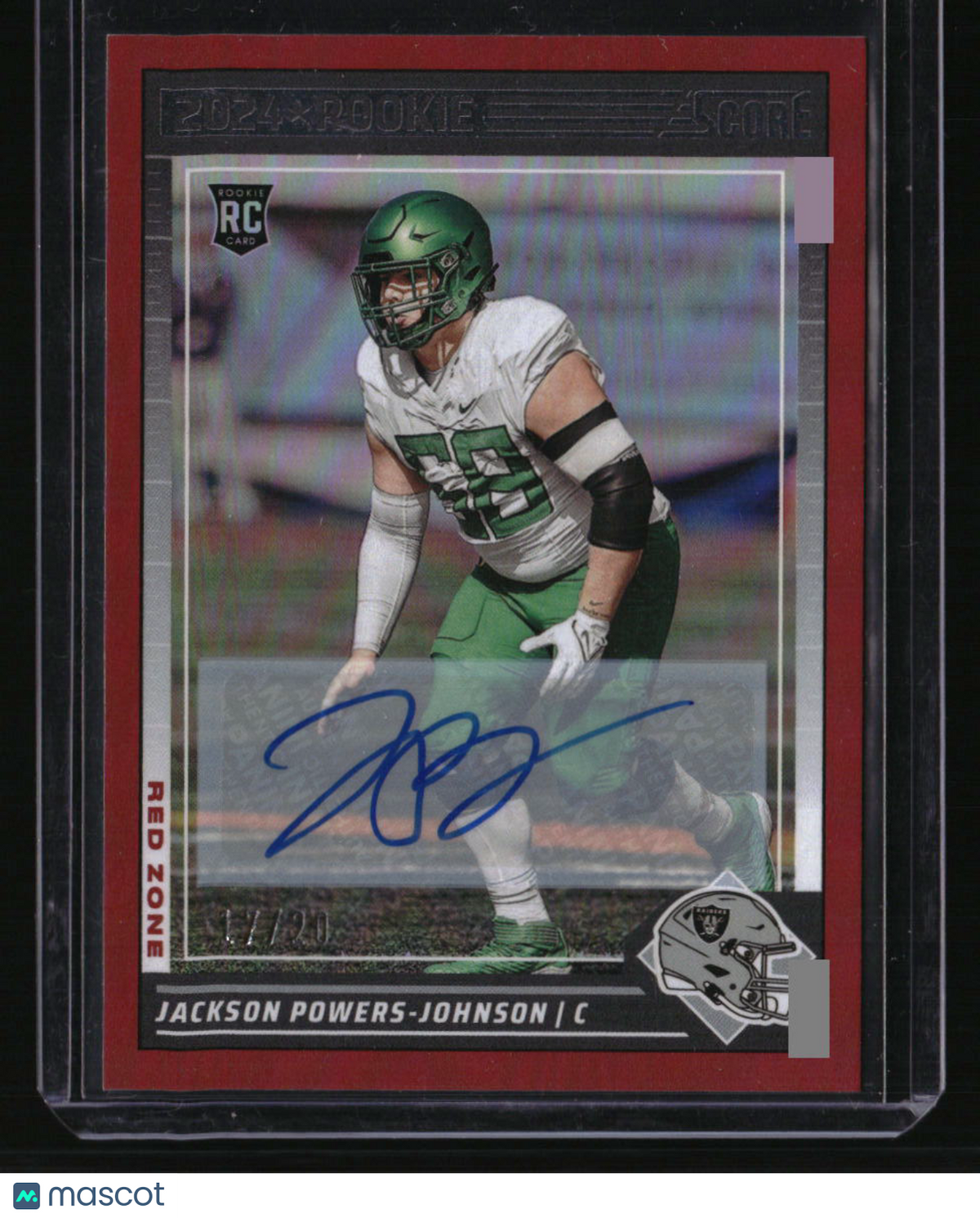 2024 Score Jackson Powers-Johnson Signatures Red Zone #/20