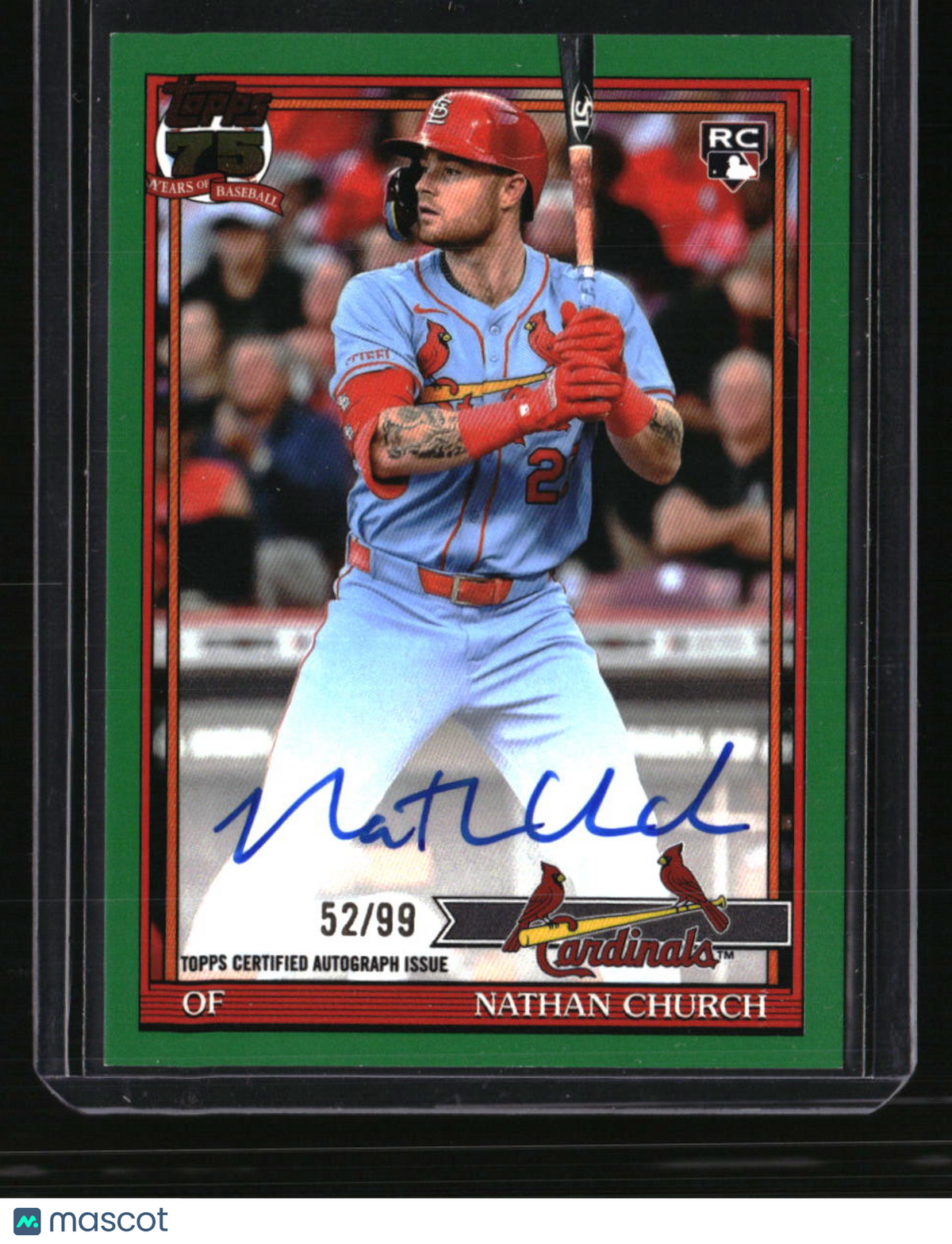 2026 Topps Nathan Church 35th Anniversary Autographs Green (Series Two)