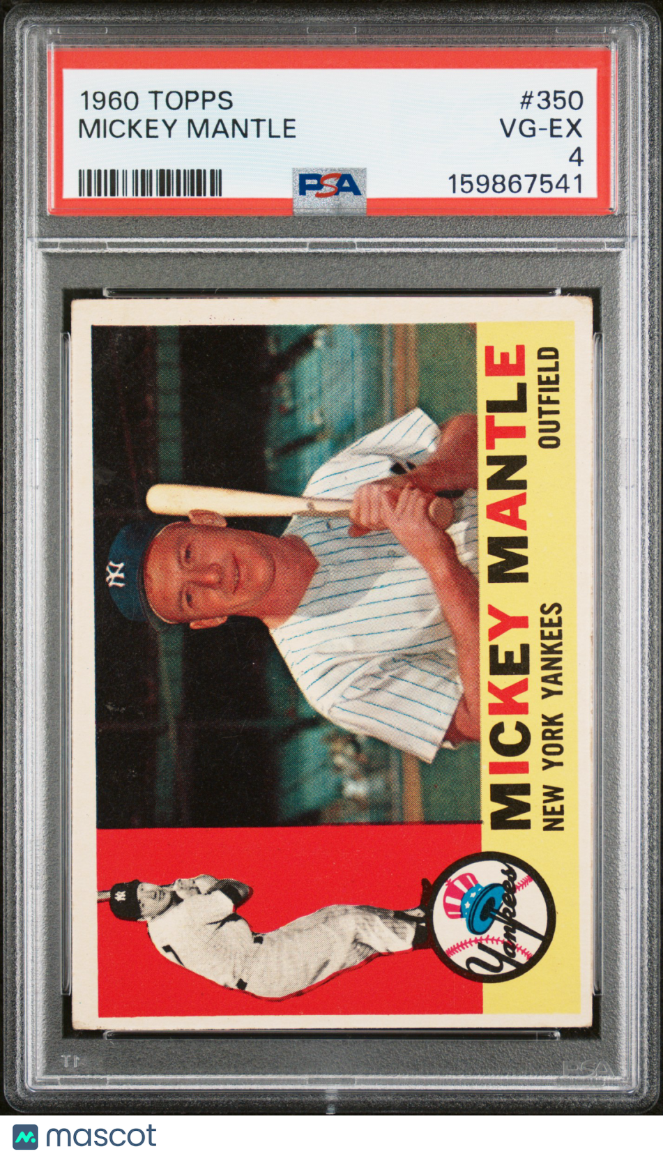 1960 Topps Mickey Mantle PSA 4