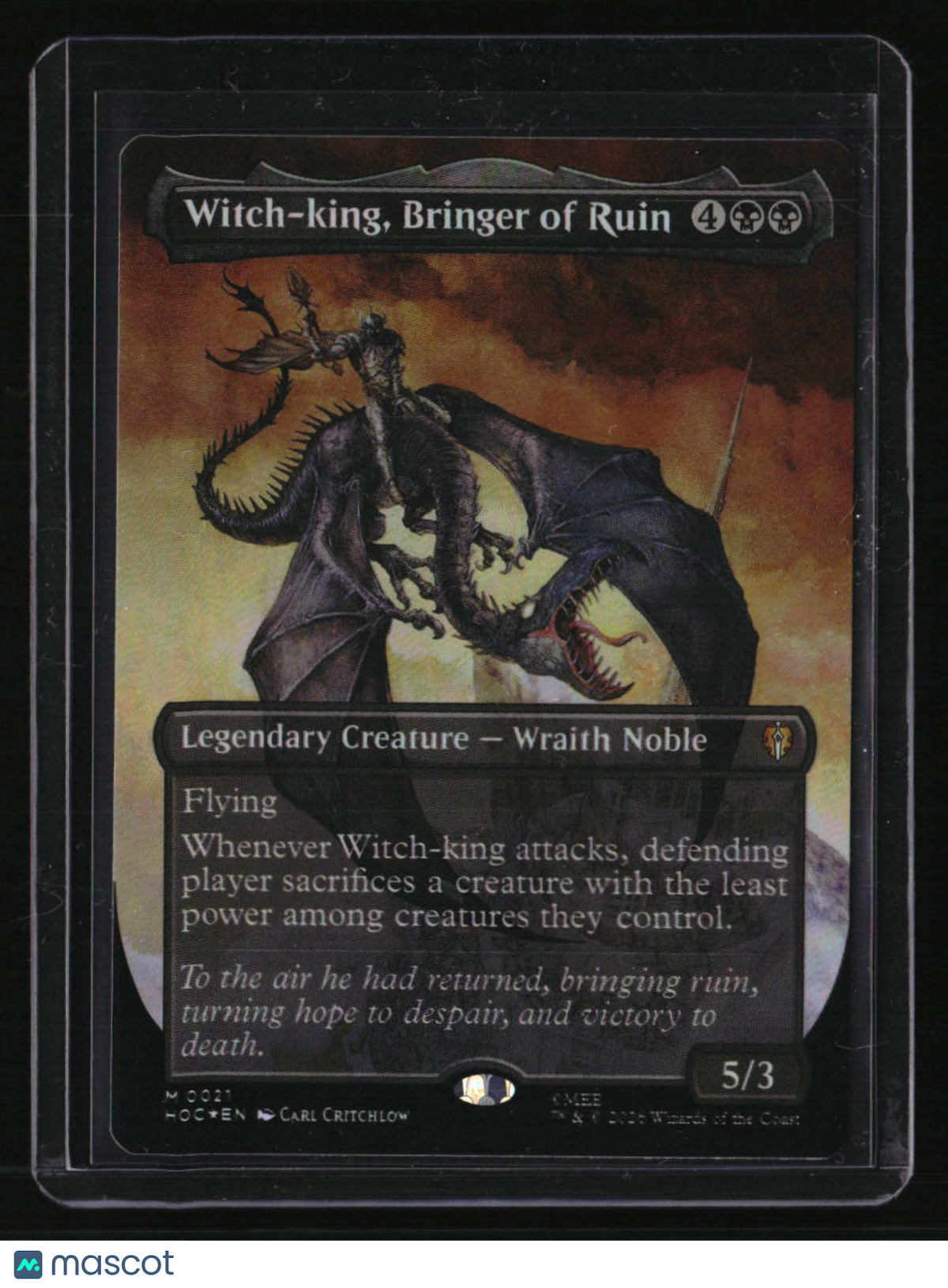 The Hobbit: Eternal-Legal Witch-king, Bringer of Ruin (Borderless) Foil