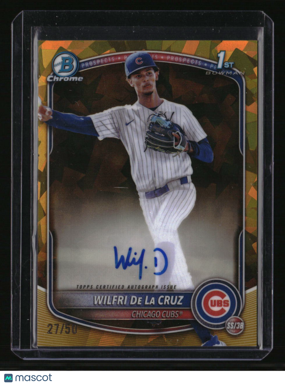 2025 Bowman Chrome Sapphire Edition Wilfri De La Cruz Prospect Auto Gold #/50