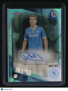 2025/26 Topps Chrome UEFA Club Comp Rasmus Højlund Chrome Auto Aqua Lava #/199