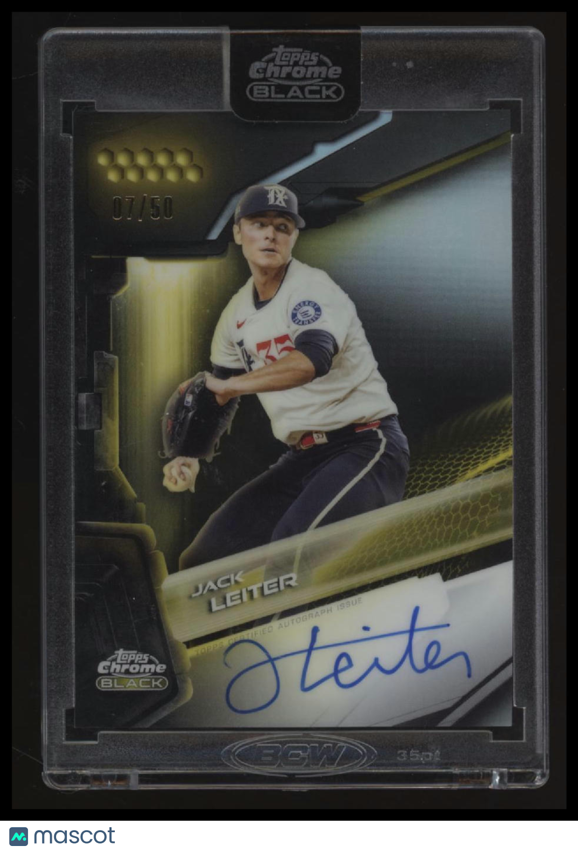 2026 Topps Chrome Black Jack Leiter Autographs Gold Refractors #/50