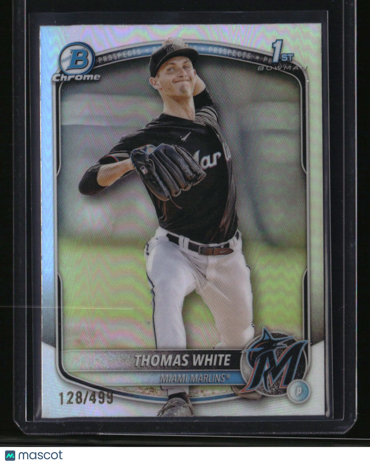 2025 Bowman Thomas White Chrome Prospects Refractor #/499