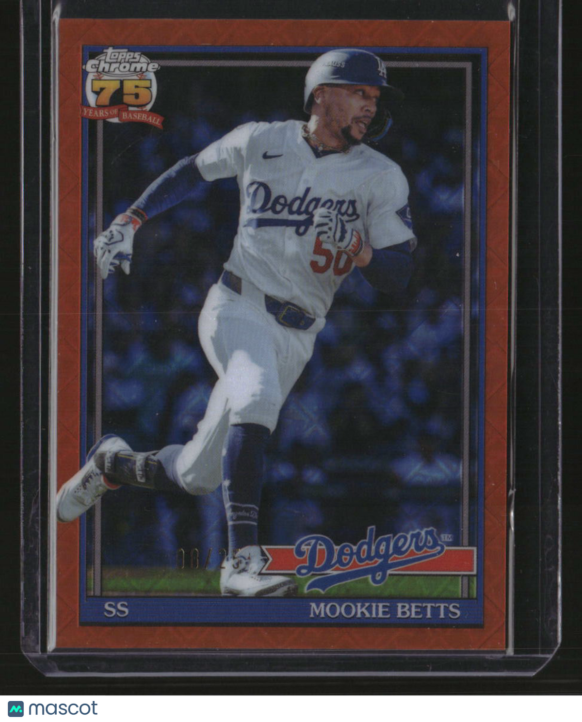 2026 Topps Chrome Logofractor Edition Mookie Betts 35th Anniversary Orange #/25