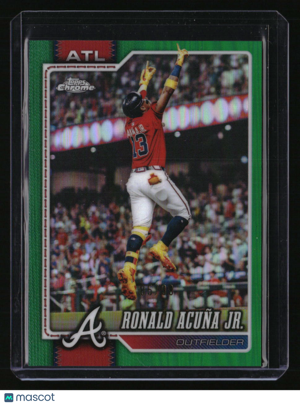 2026 Topps Chrome Ronald Acuña Jr. Image Variation Green Refractor #/99