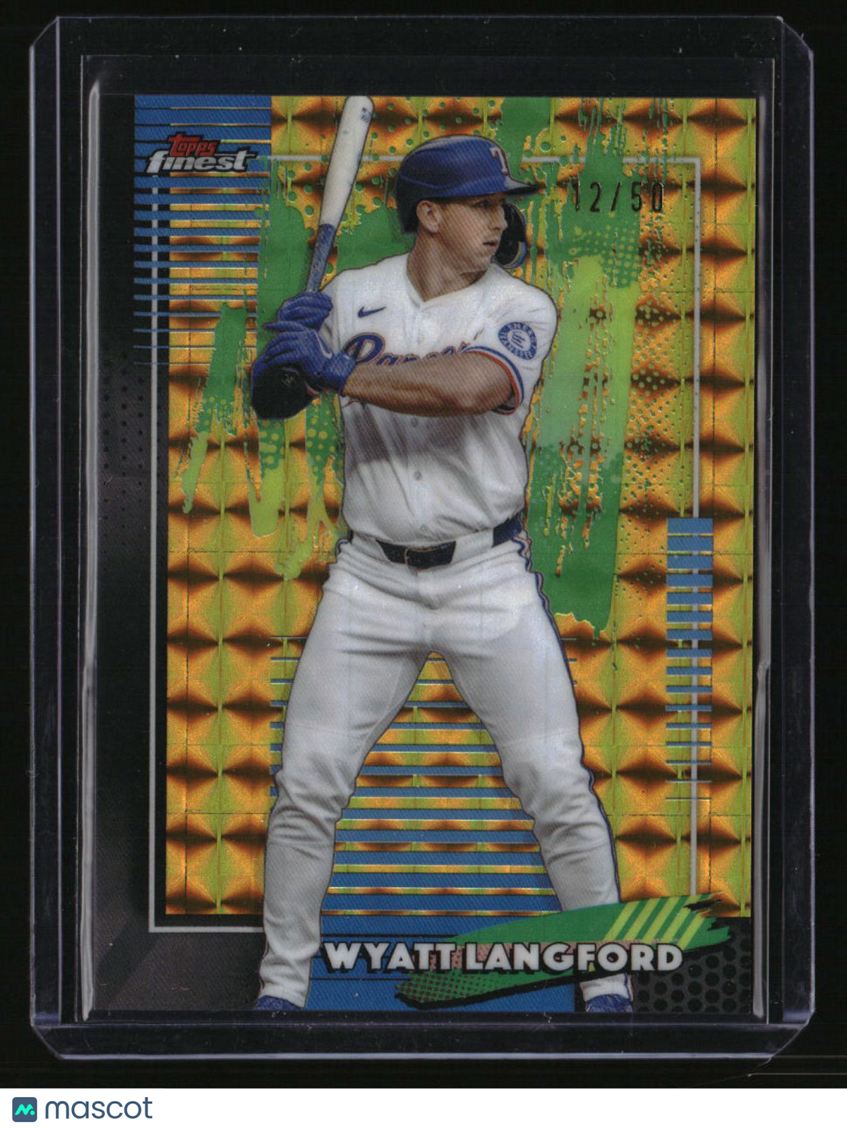 2026 Finest Wyatt Langford Gold Geometric Refractors #/50
