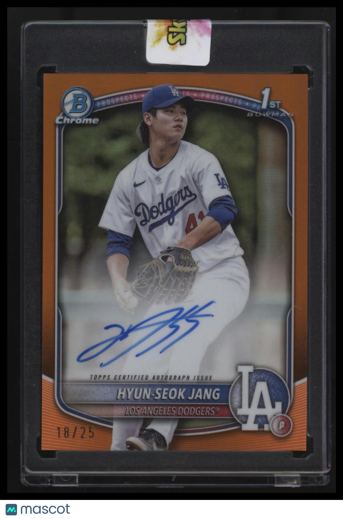 2025 Bowman Hyun-Seok Jang Chrome Prospect Autos Orange First On Print! 1/25
