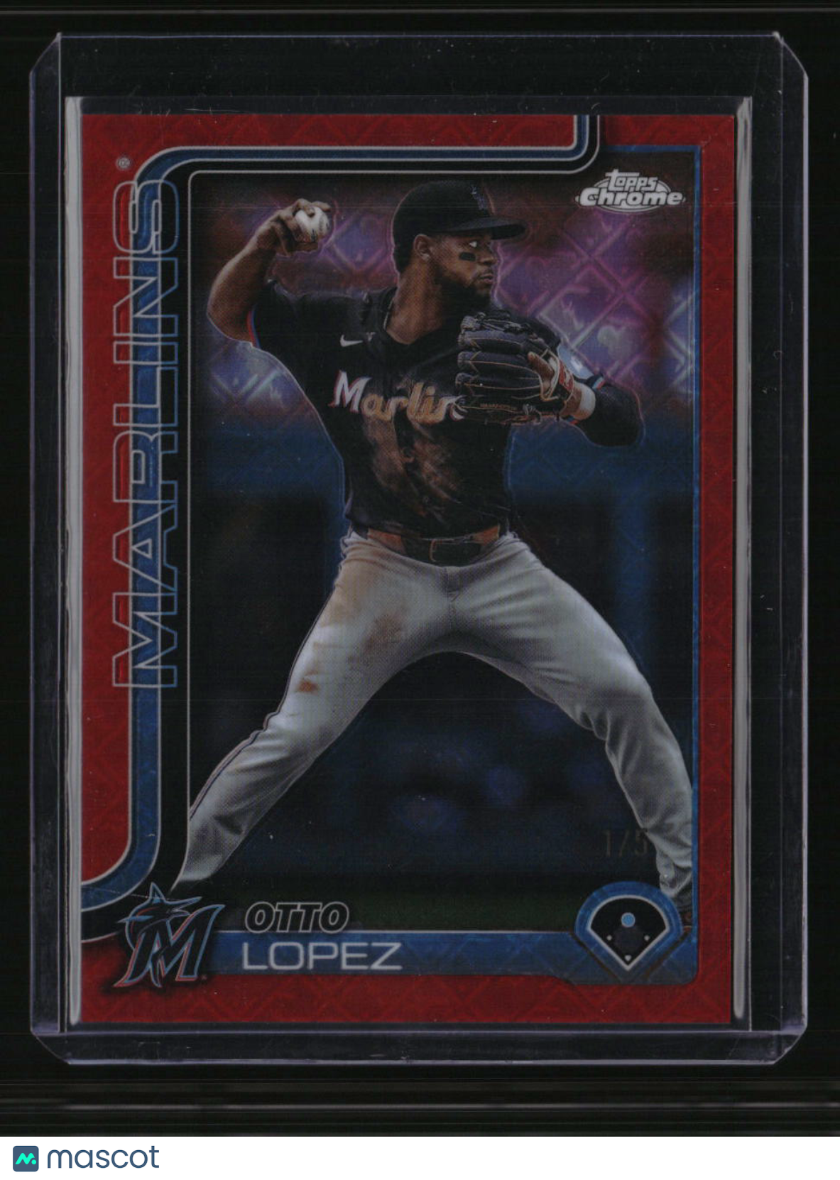 2025 Topps Chrome Logofractor Edition Otto Lopez Red Refractors #/5