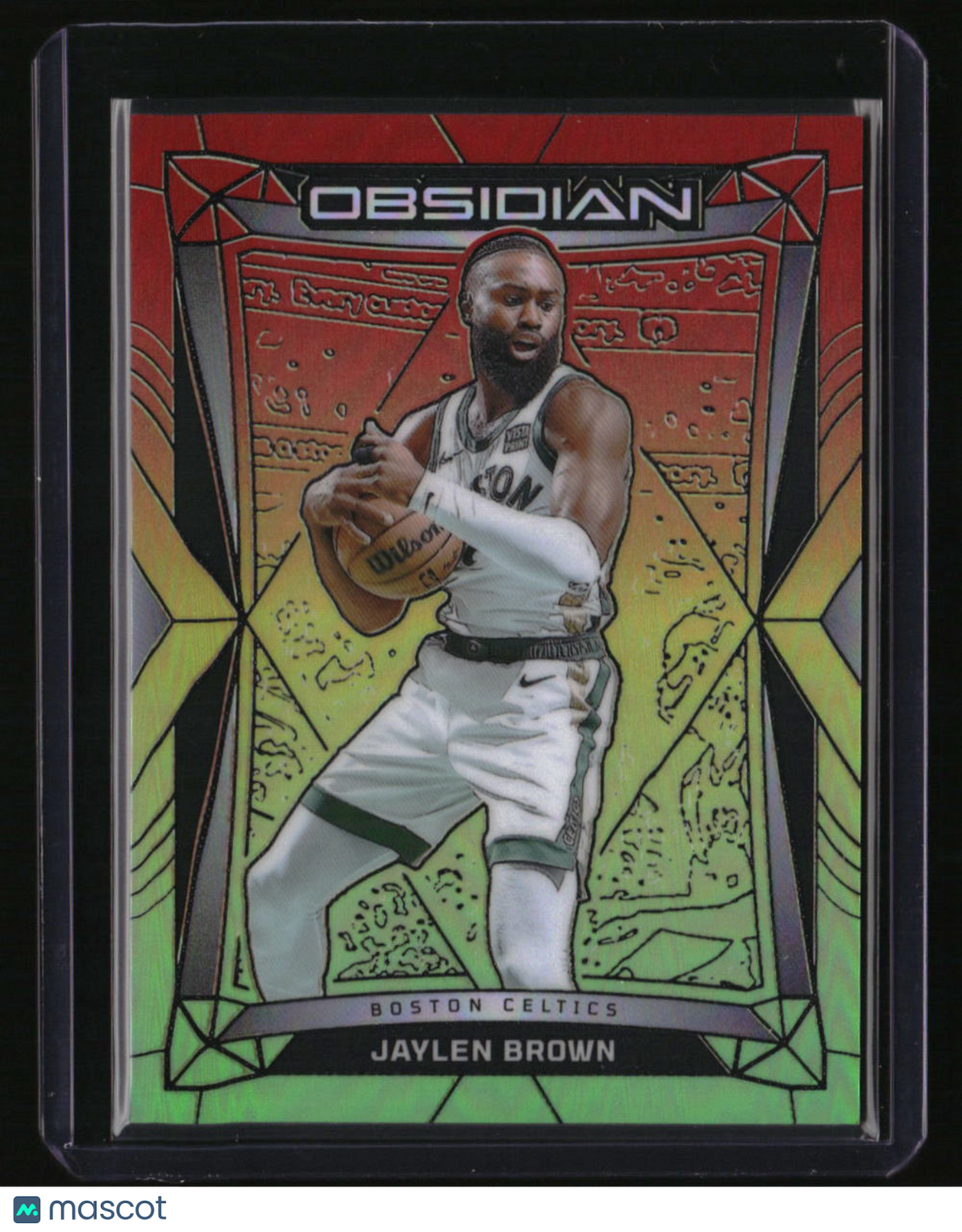 2023-24 Panini Obsidian Jaylen Brown Electric Etch Reggae Flood #/75