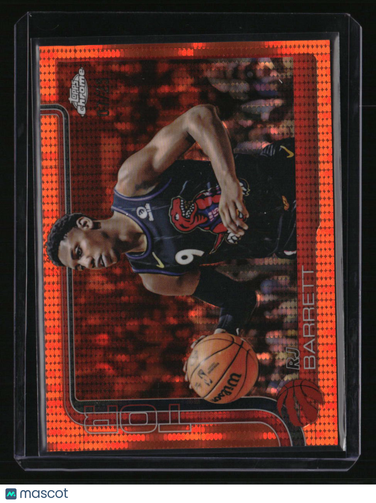 2025-26 Topps Chrome RJ Barrett Orange Pulsar Refractor #/25