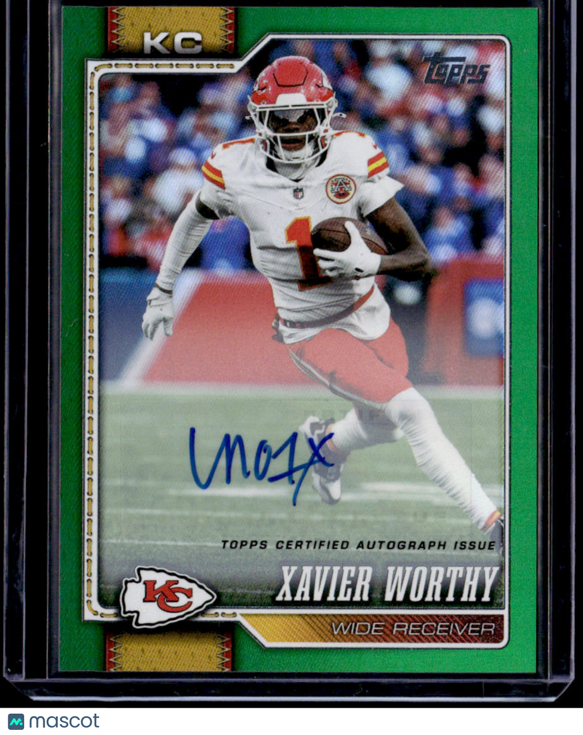 2026 Topps Flagship Xavier Worthy Real One Autographs Green #/99