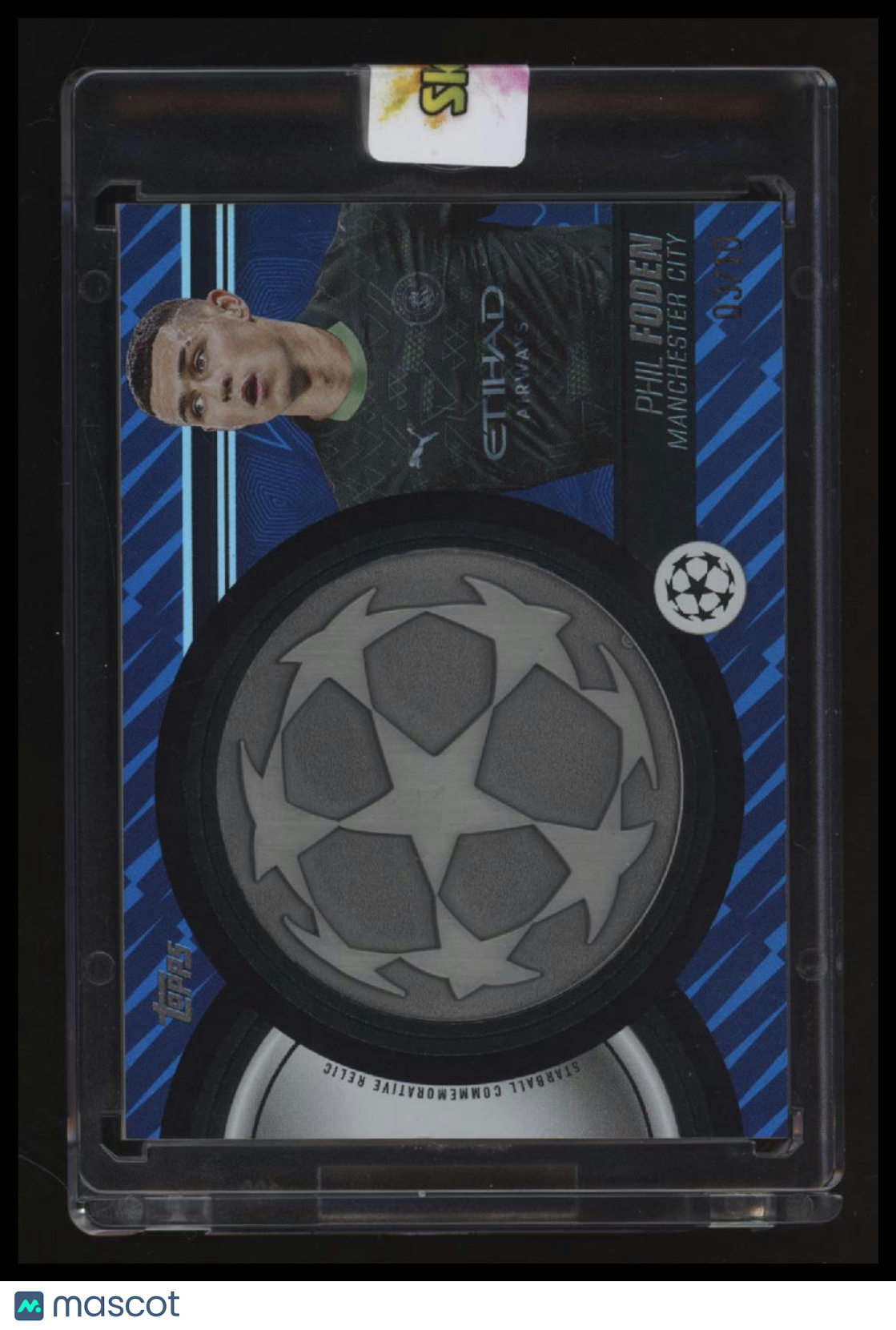 2025-26 Topps UEFA Club Competitions Phil Foden Starball Relics Black Foil #/10