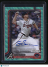 2025 Topps Chrome Update Spencer Schwellenbach Rookie Debut Auto Aqua Wave #/199