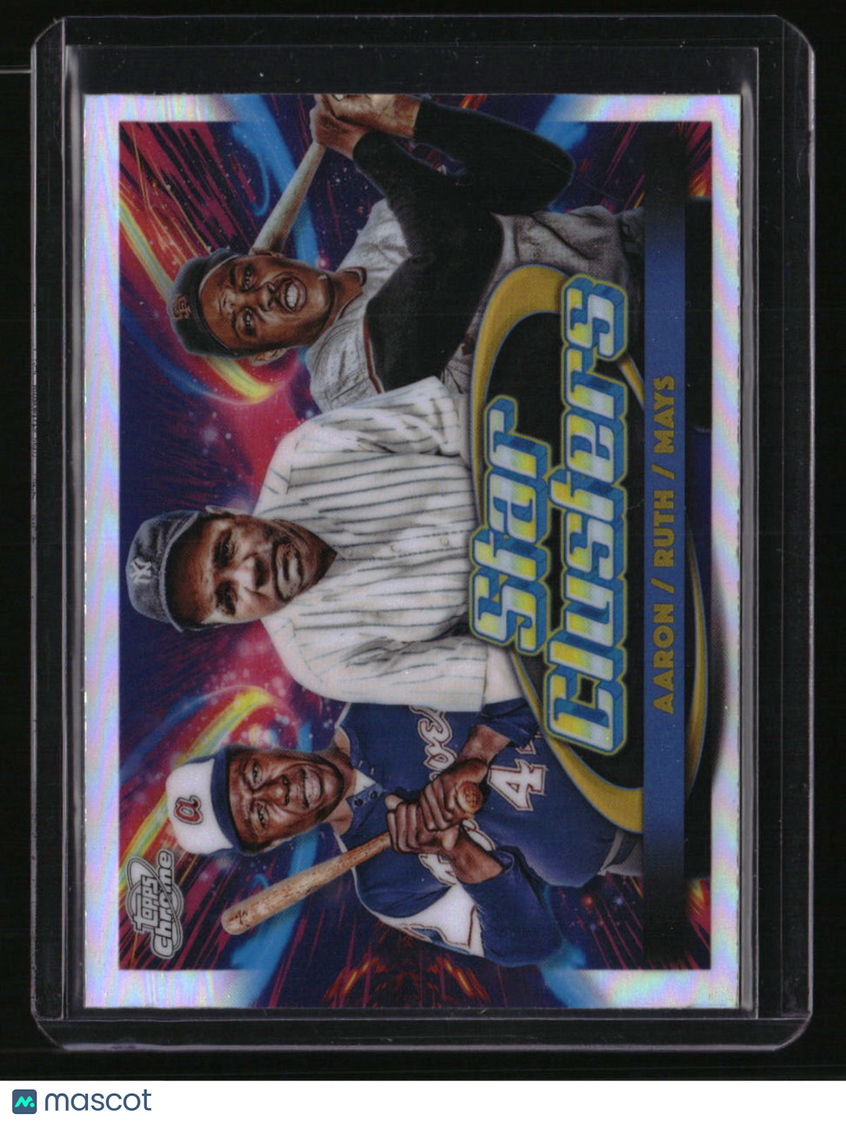 2025 Topps Chrome Cosmic Ruth / Mays / Aaron Triple Star Clusters