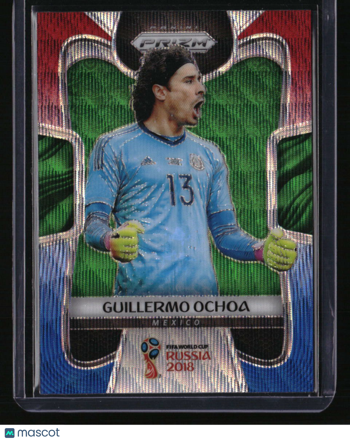 2018 Panini Prizm FIFA World Cup Guillermo Ochoa Red & Blue Wave Prizm