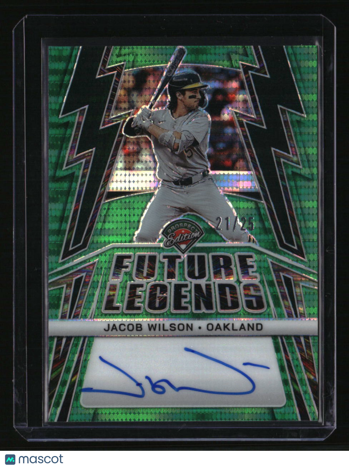 2025 Prospect Edition Jacob Wilson Future Legends Signatures - Green Pulsar #/25