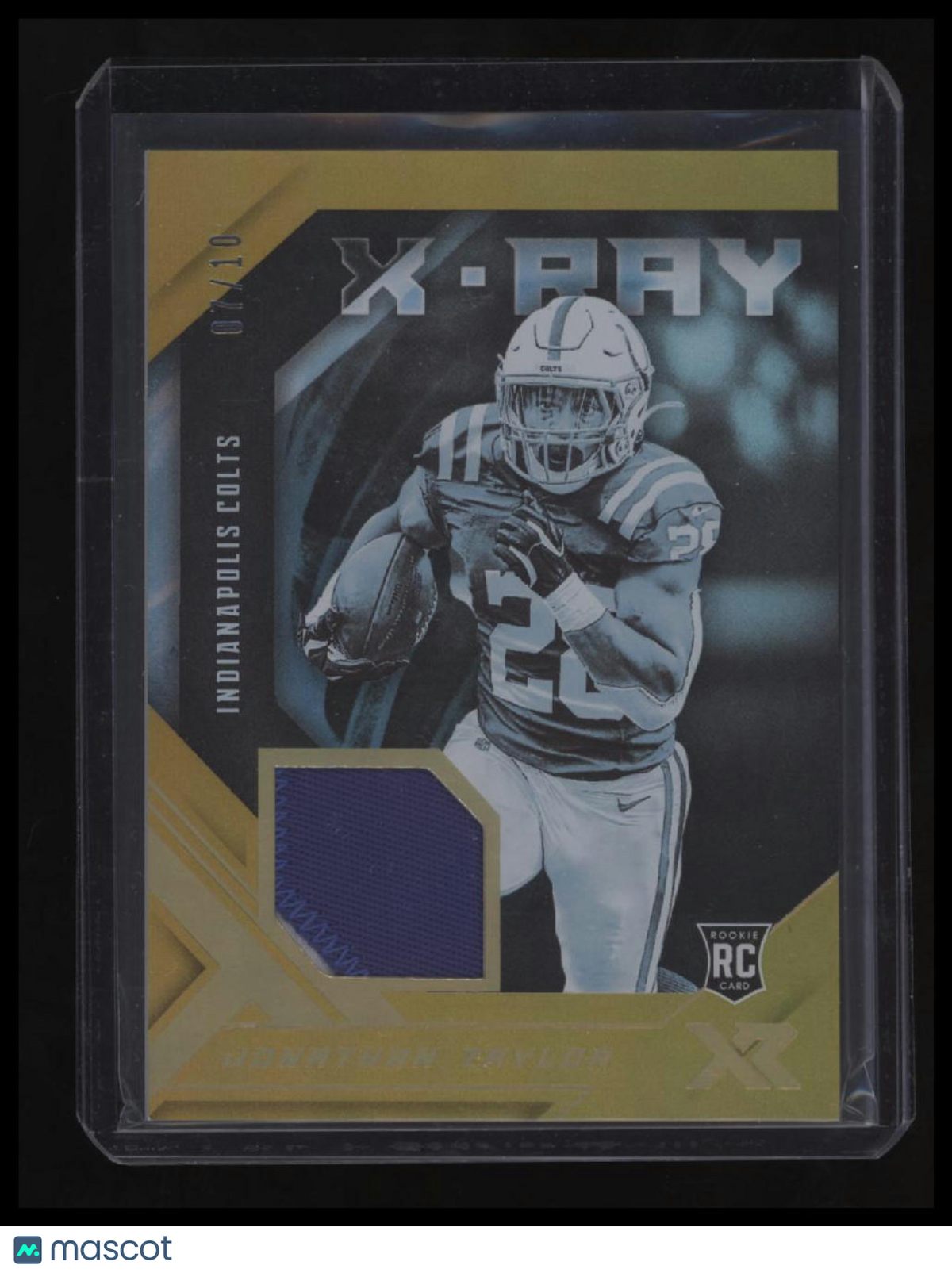 2020 Panini XR Jonathan Taylor X-Ray Swatches Gold #/10