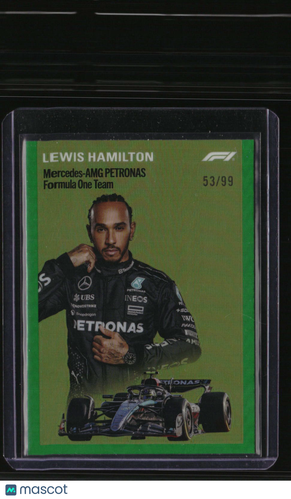 2024 Topps Chrome Formula 1 Lewis Hamilton 1954 Topps Green Refractors #/99