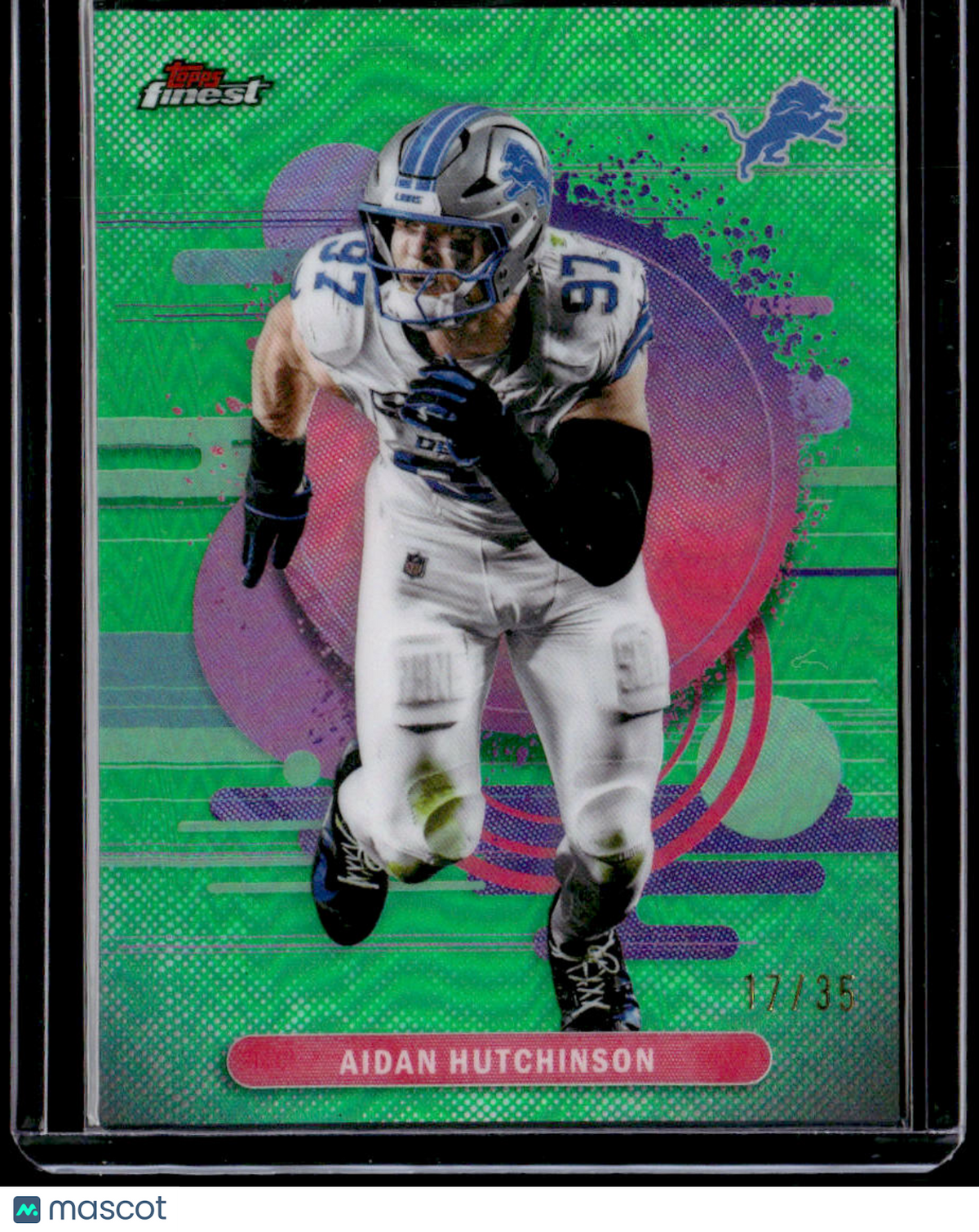 2025 Finest Aidan Hutchinson Green Refractor #/35