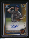 2022 Bowman Draft Tyler Stuart Chrome Draft Pick Autographs Gold #/50