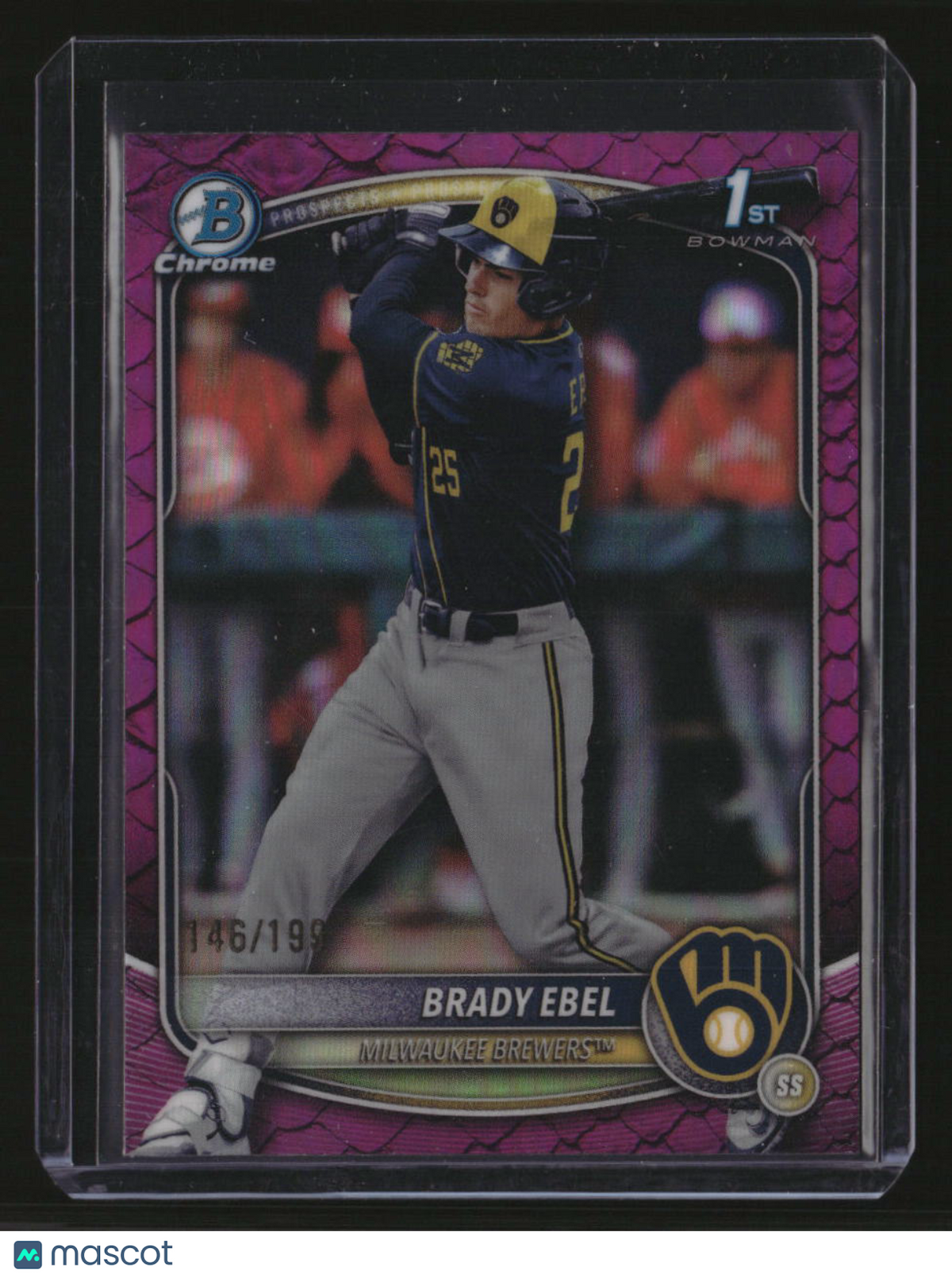 2025 Bowman Draft Brady Ebel Chrome Fuchsia Reptilian Refractor #/199