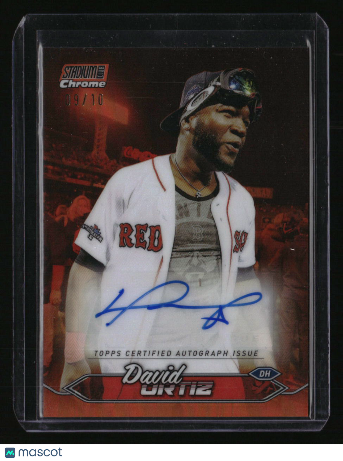 2024 Stadium Club David Ortiz Chrome Autographs Orange Refractors #/10