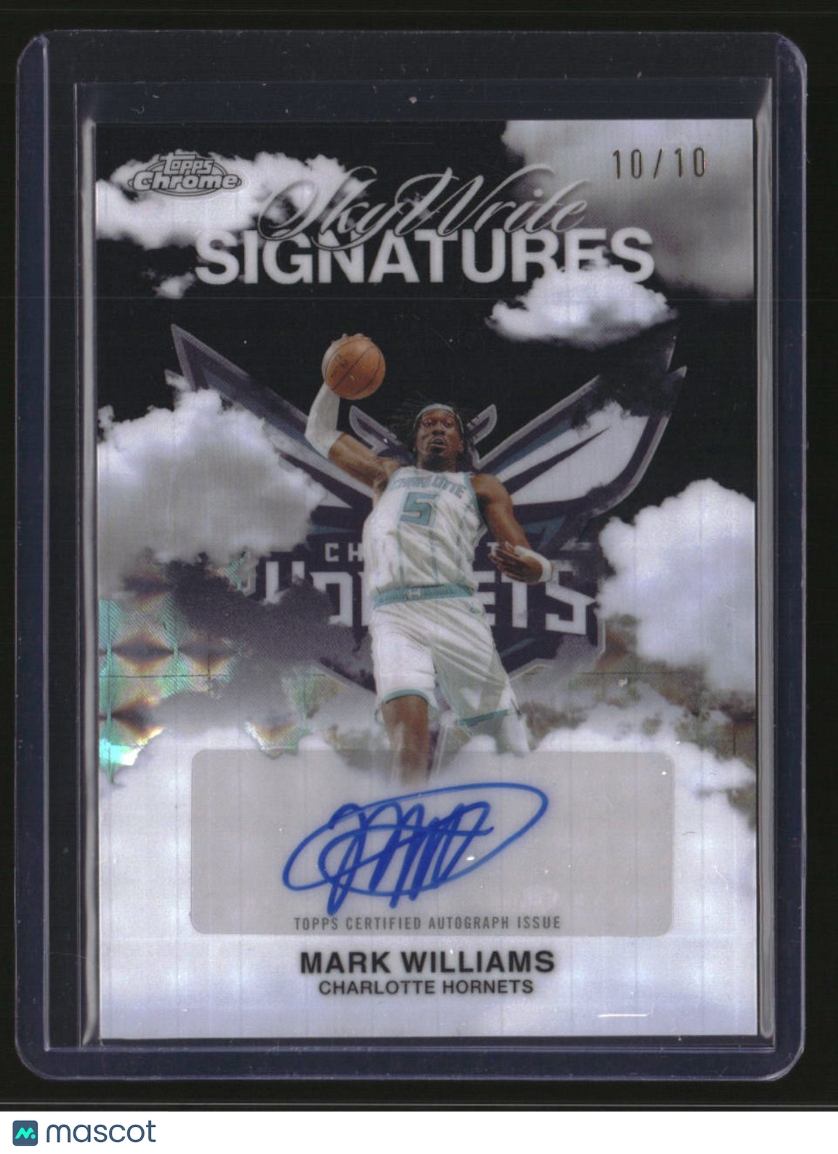 2025-26 Topps Chrome Mark Williams Sky Write Signatures Black Geometric #/10