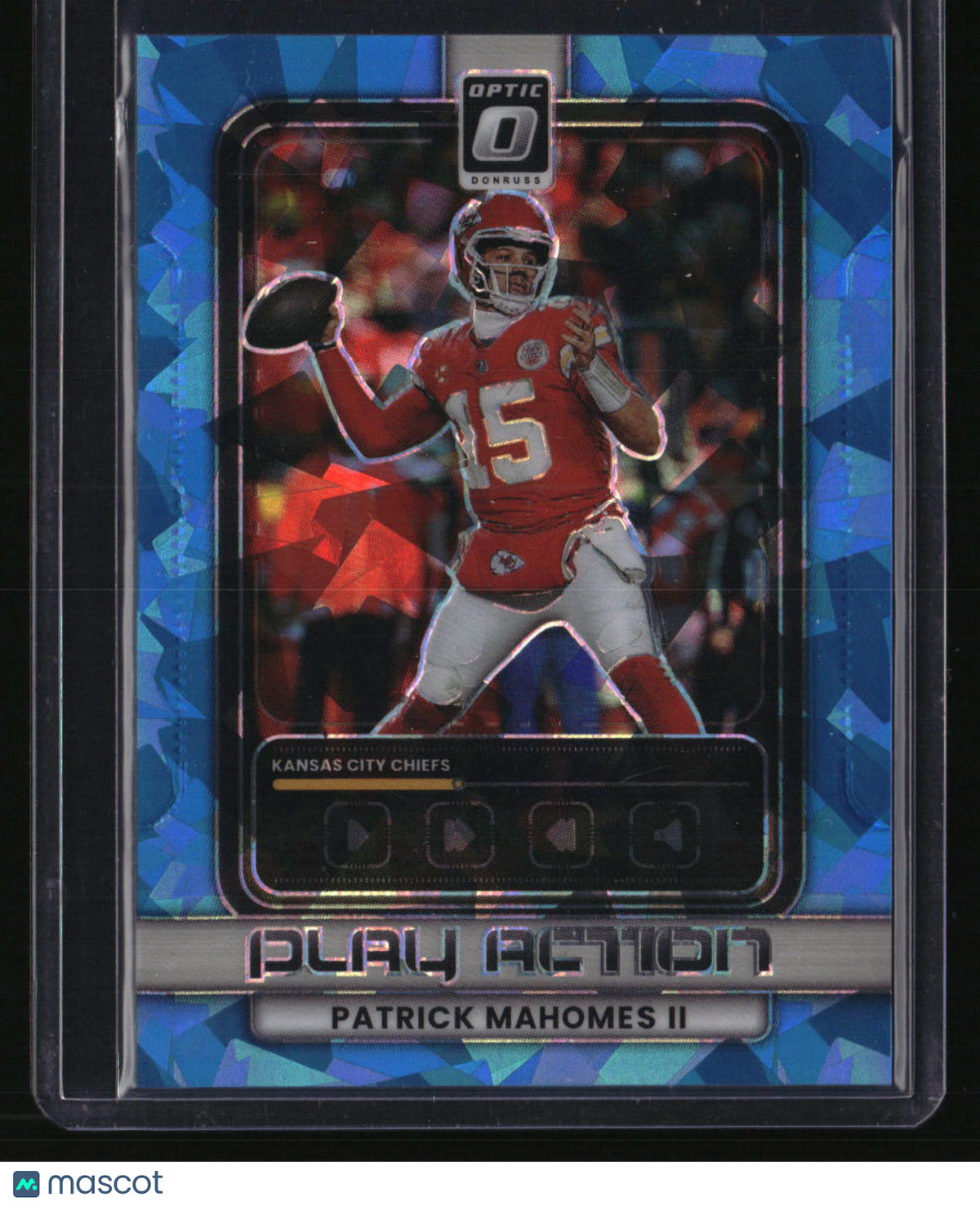 2025 Donruss Optic Patrick Mahomes II Play Action Ice #/55