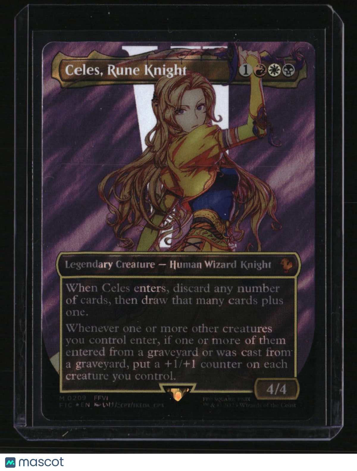 Commander: FINAL FANTASY Celes, Rune Knight (Borderless) (Surge Foil)
