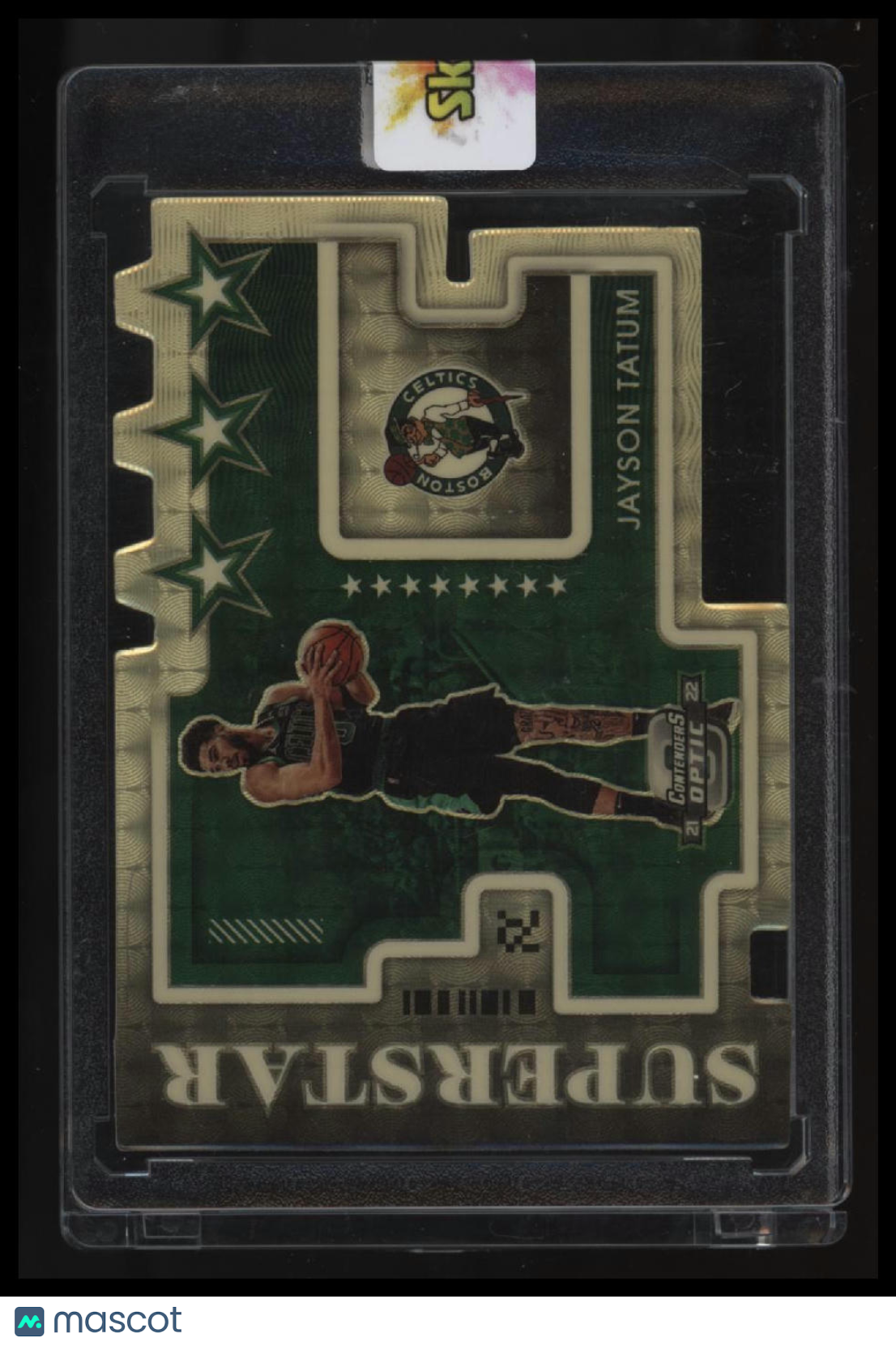 2021-22 Panini Contenders Optic Jayson Tatum Superstars Gold Vinyl 1/1