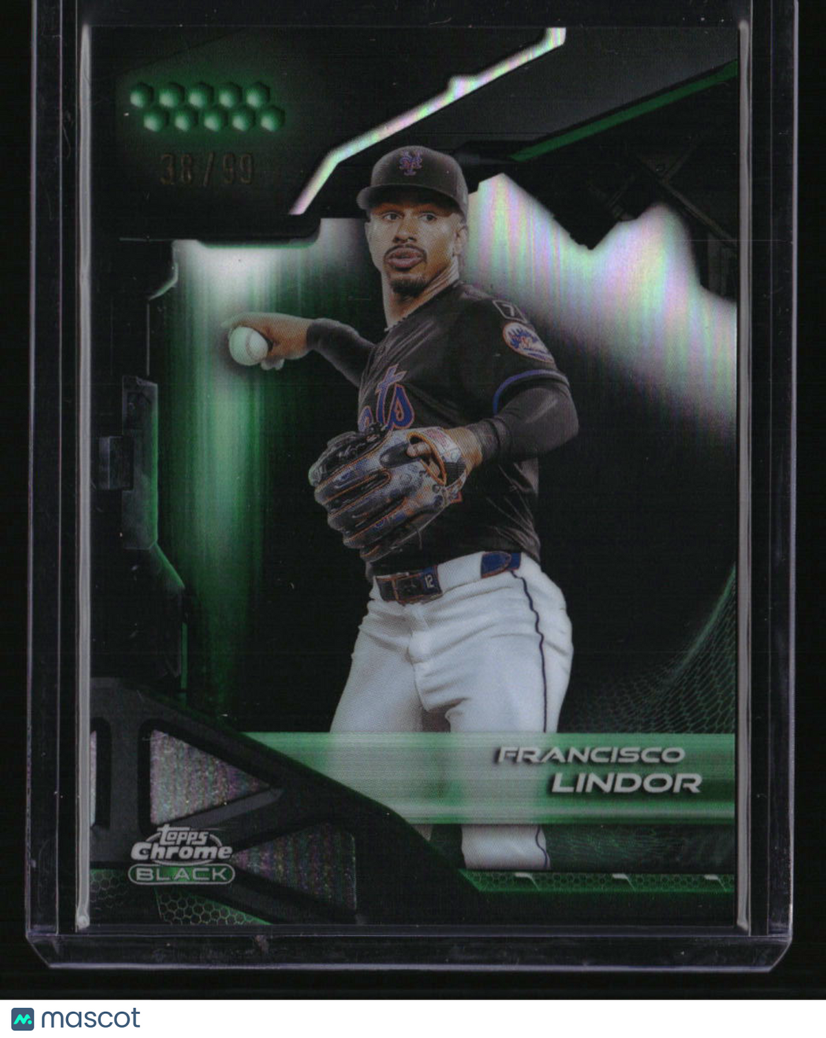 2026 Topps Chrome Black Francisco Lindor Green Refractors #/99