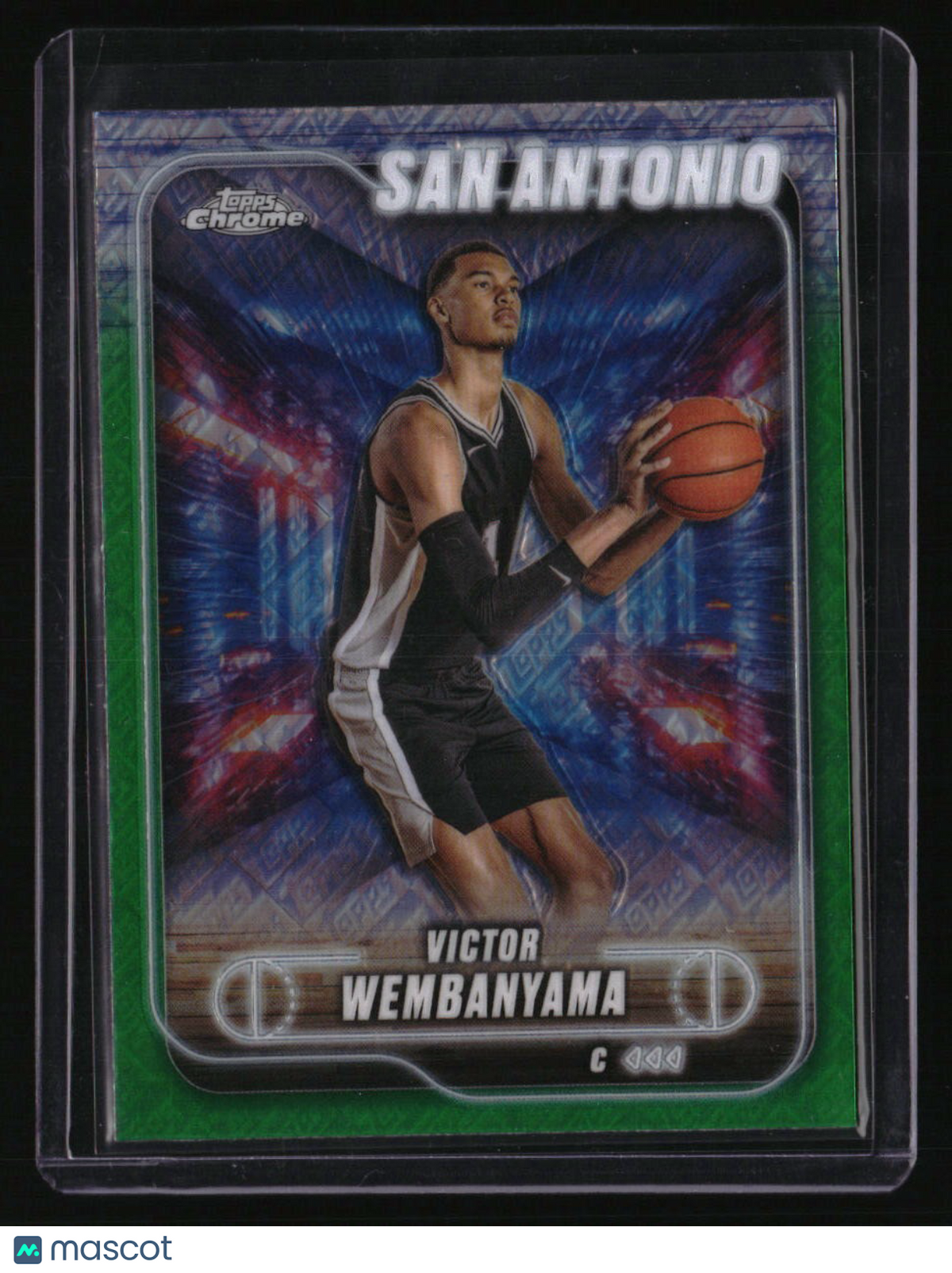 2024-25 Topps Chrome Victor Wembanyama Topps Logo Green