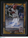 2025 Bowman Caleb Lomavita Chrome Prospects Autographs Gold Lava Refractor #/50