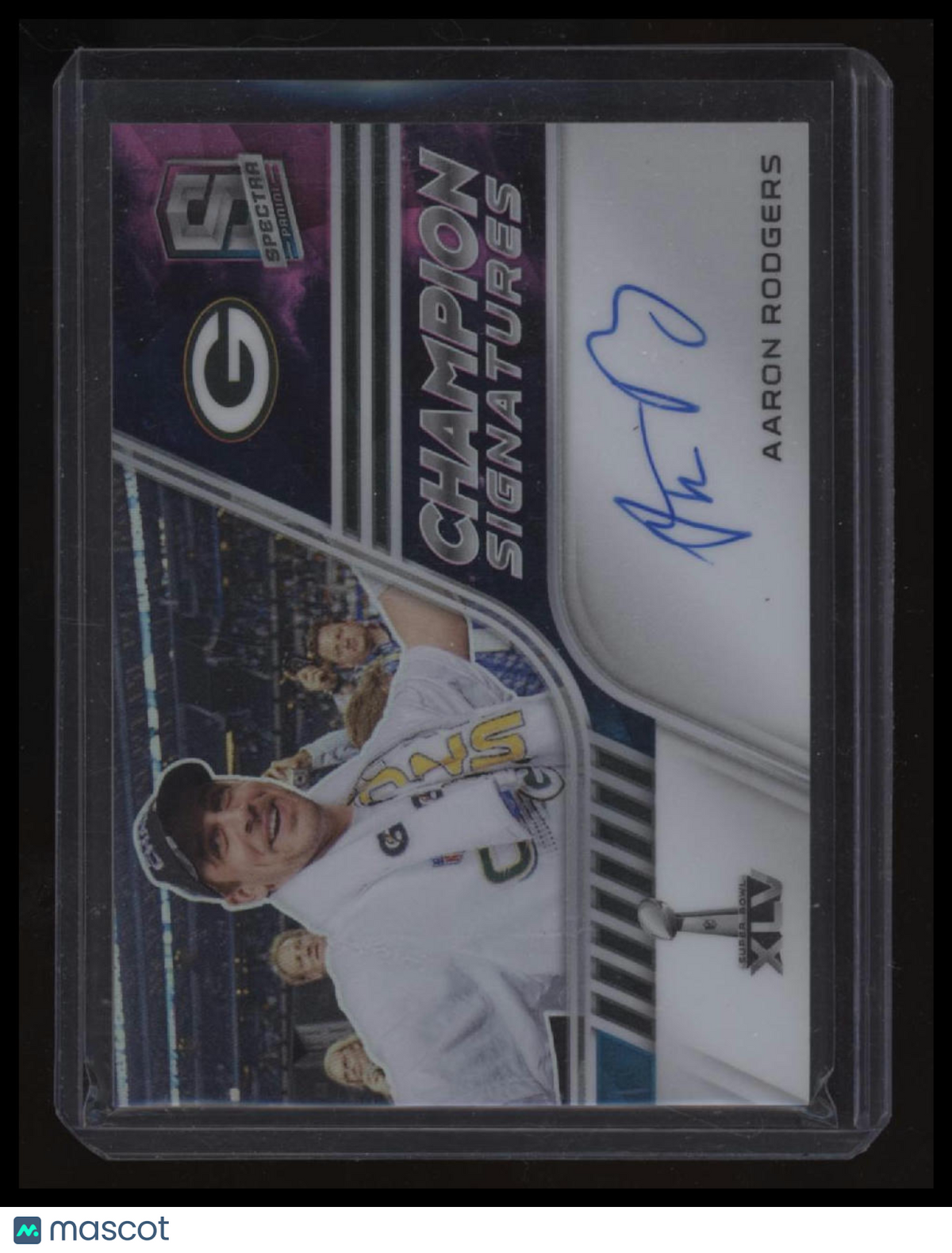 2022 Panini Spectra Aaron Rodgers Champion Signatures Nebula #/2