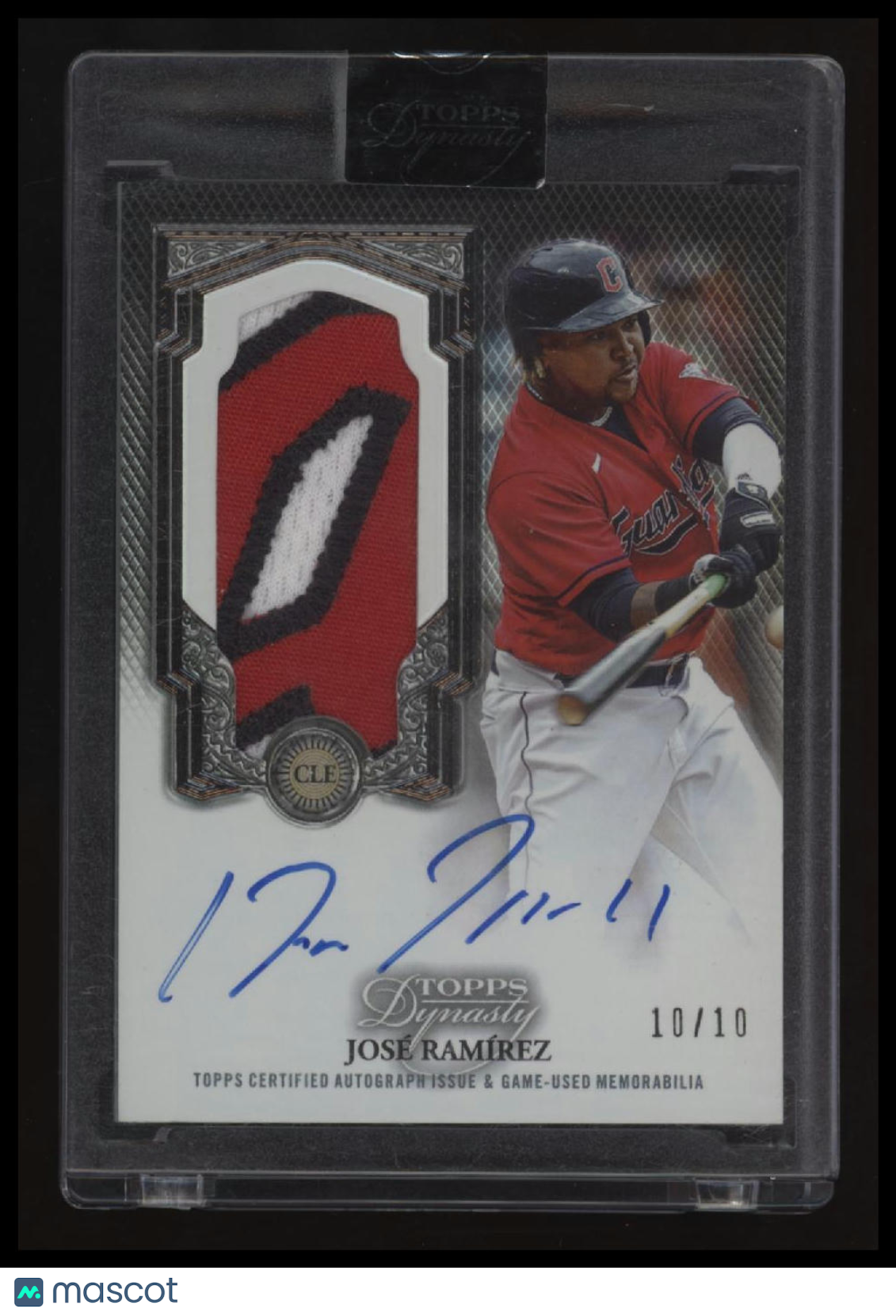 2024 Topps Dynasty - Autographed Patch Jose Ramirez #/10 BOOKEND 10/10