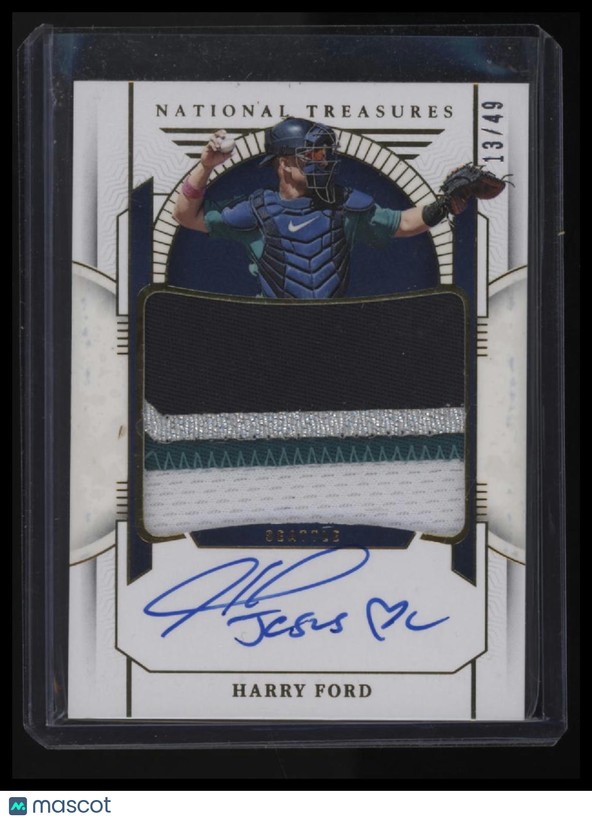 2024 Panini National Treasures Harry Ford Prospect Material Signatures Gold #/49