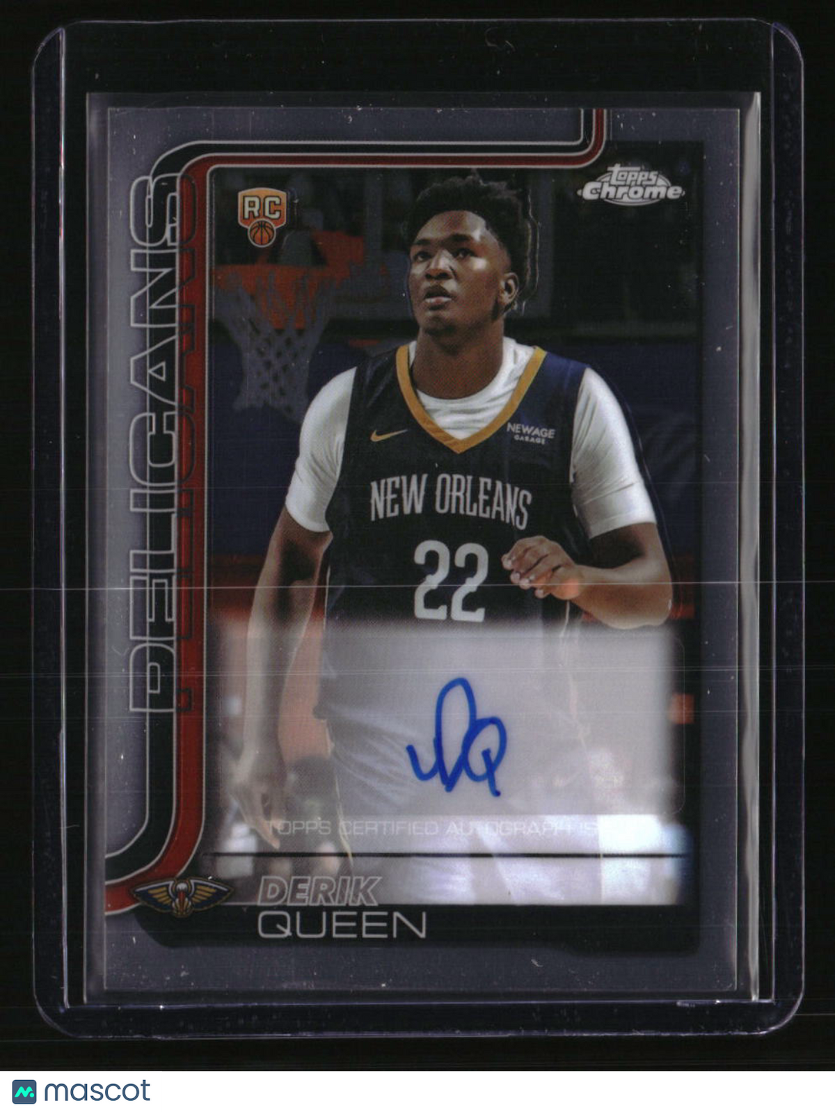 2025-26 Topps Chrome Derik Queen Chrome Rookie Autographs