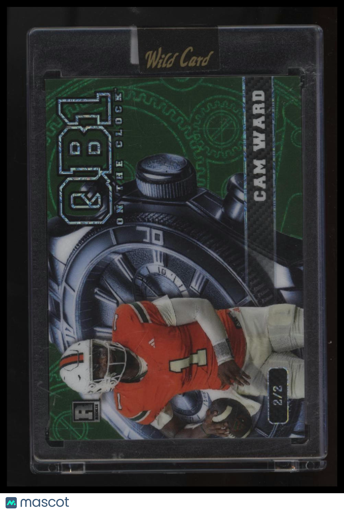 2024 Wild Card Cam Ward Green On The Clock #/2