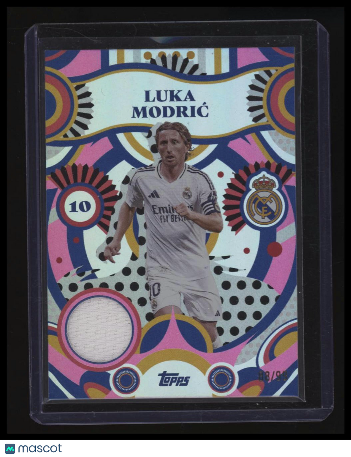 2024-25 Topps Real Madrid Team Set Luka Modrić Flamenco Flare Relics Pink #/99