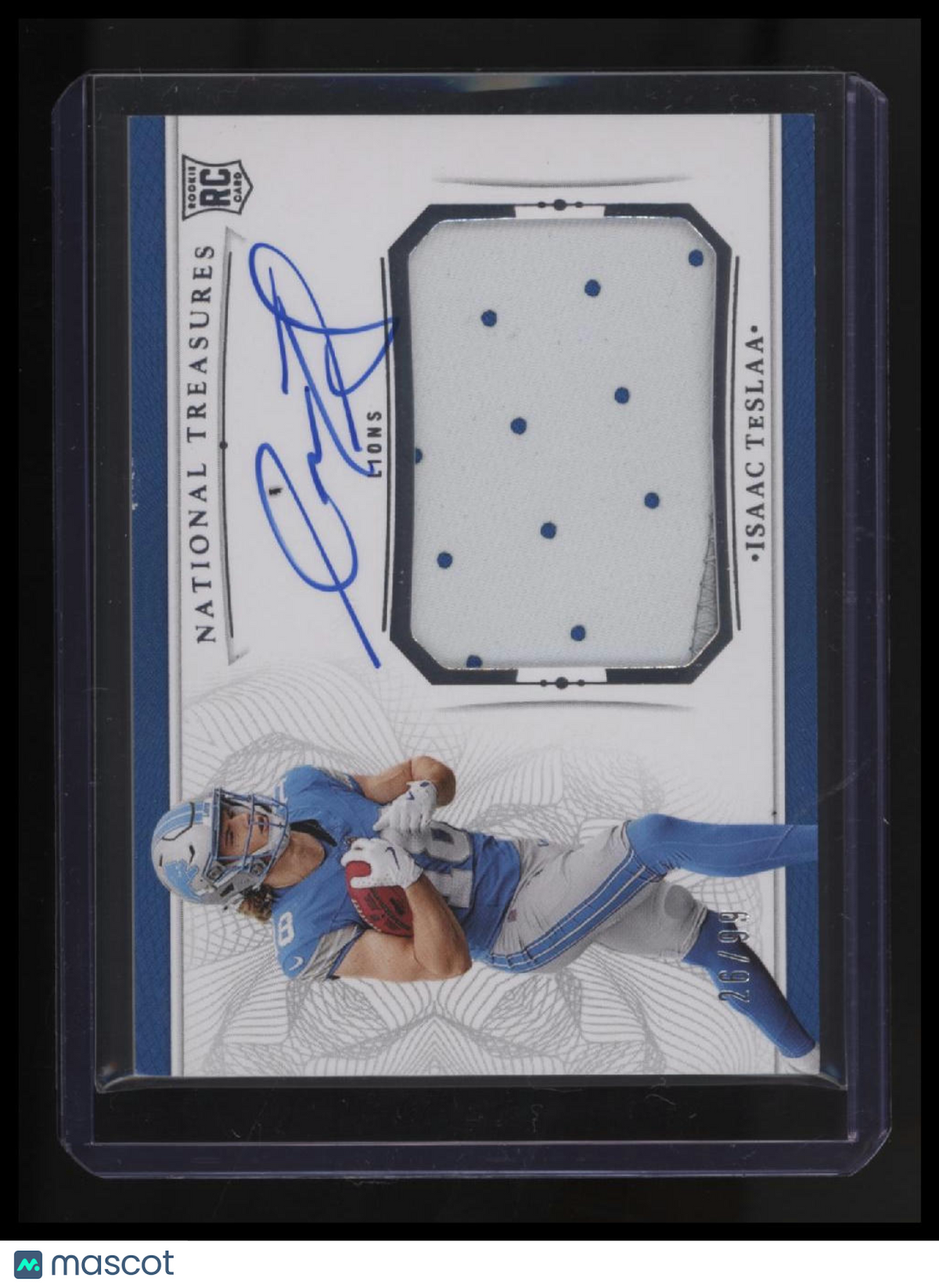 2025 Panini National Treasures Isaac TeSlaa Crossover Rookie Patch Auto #/99