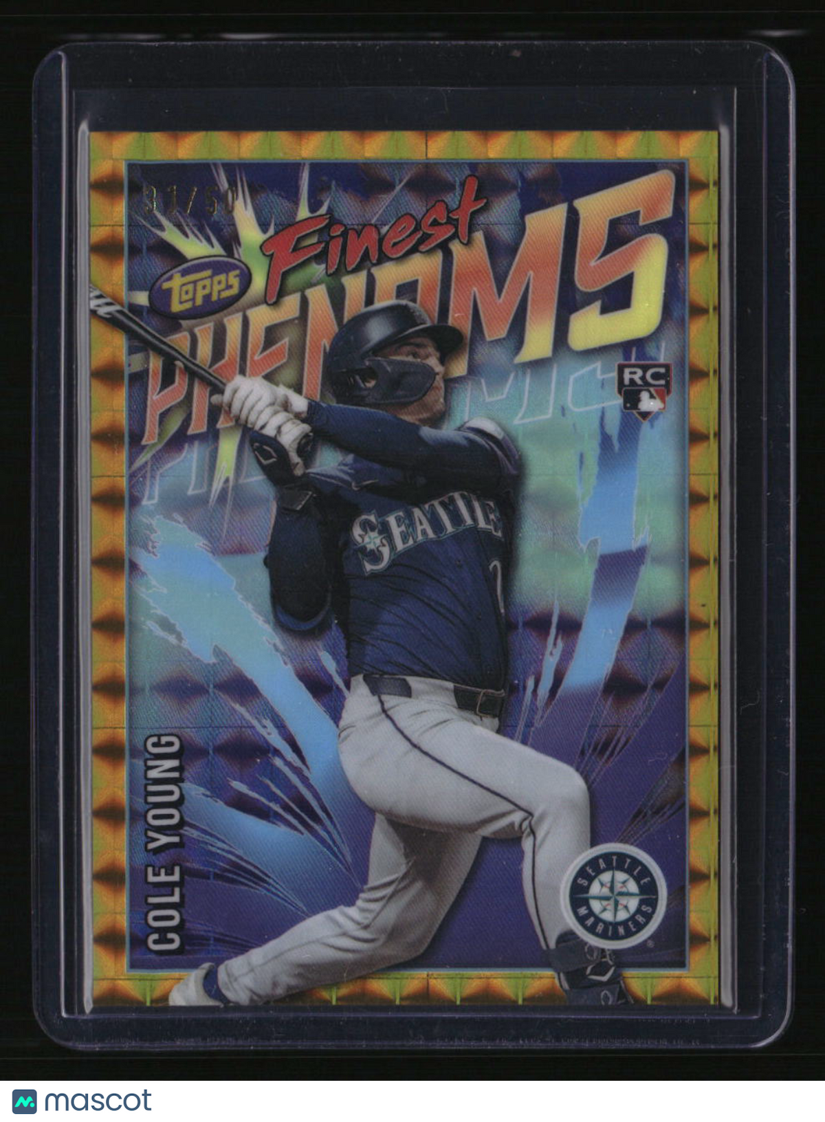 2026 Finest Cole Young Finest Phenoms Gold Geometric Refractors #/50