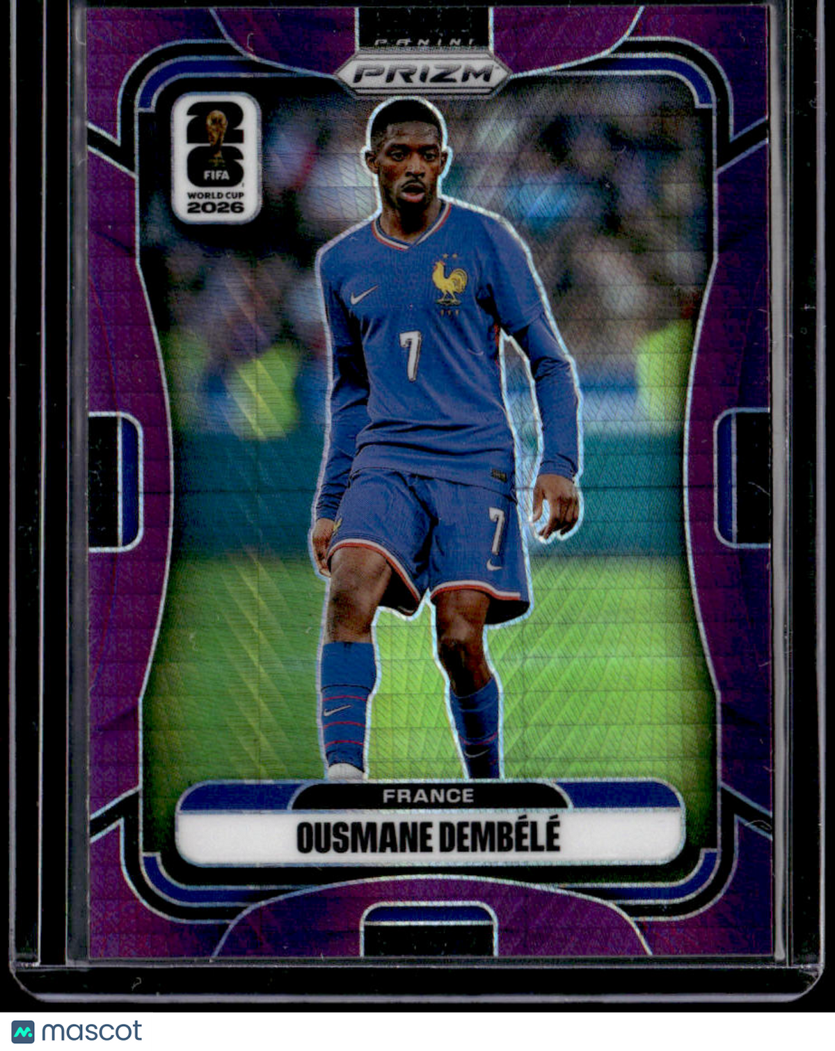 2026 Panini Prizm FIFA World Cup Ousmane Dembele Purple Hyper Prizms #/299
