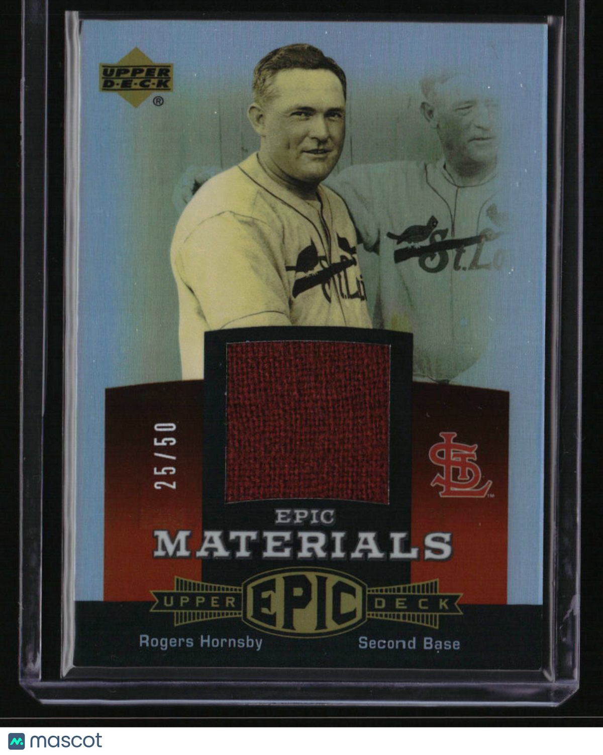 2006 Upper Deck Epic Rogers Hornsby Materials Dark Orange #/50