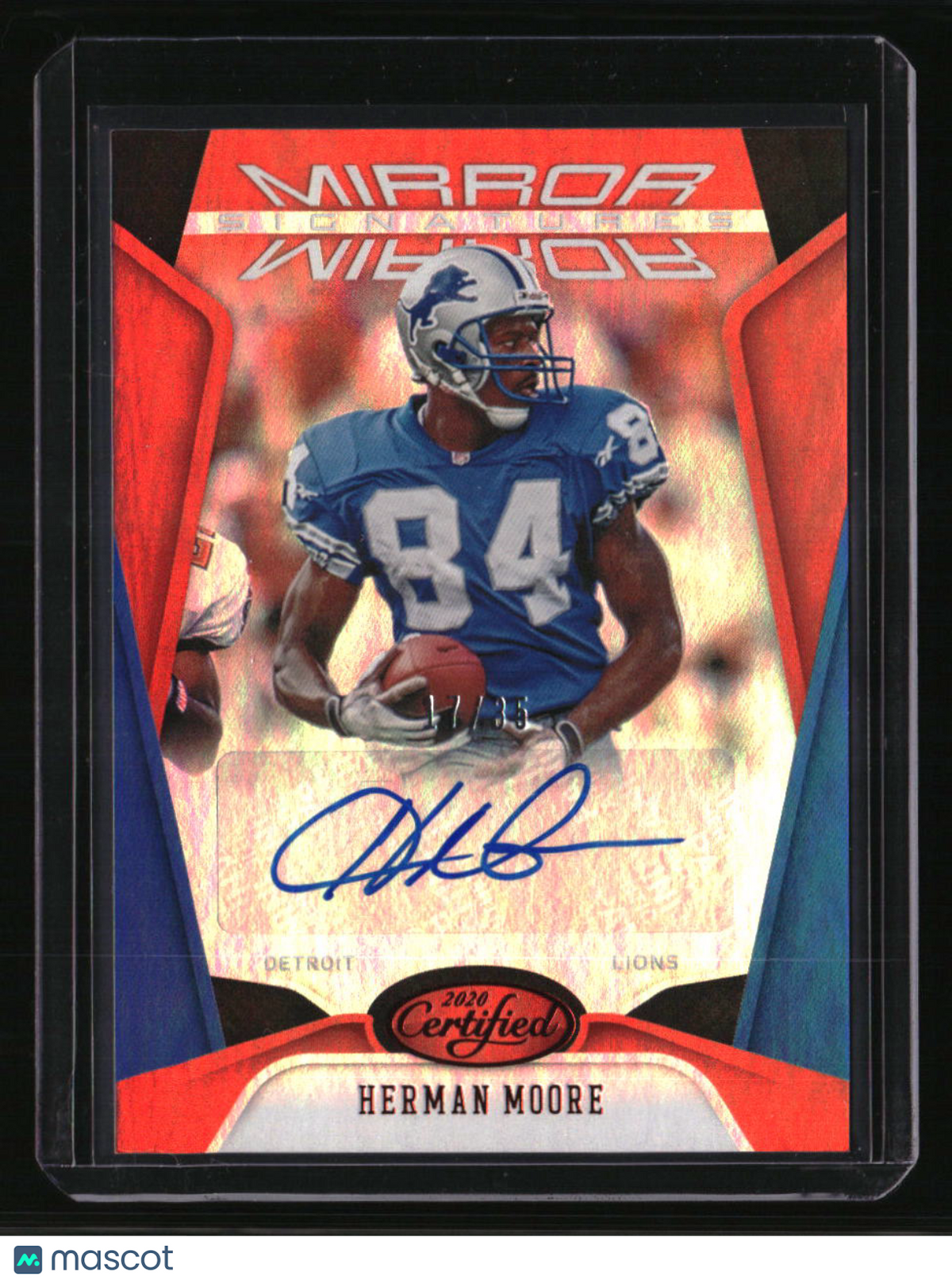 2020 Panini Certified Herman Moore Mirror Signatures Red #/35