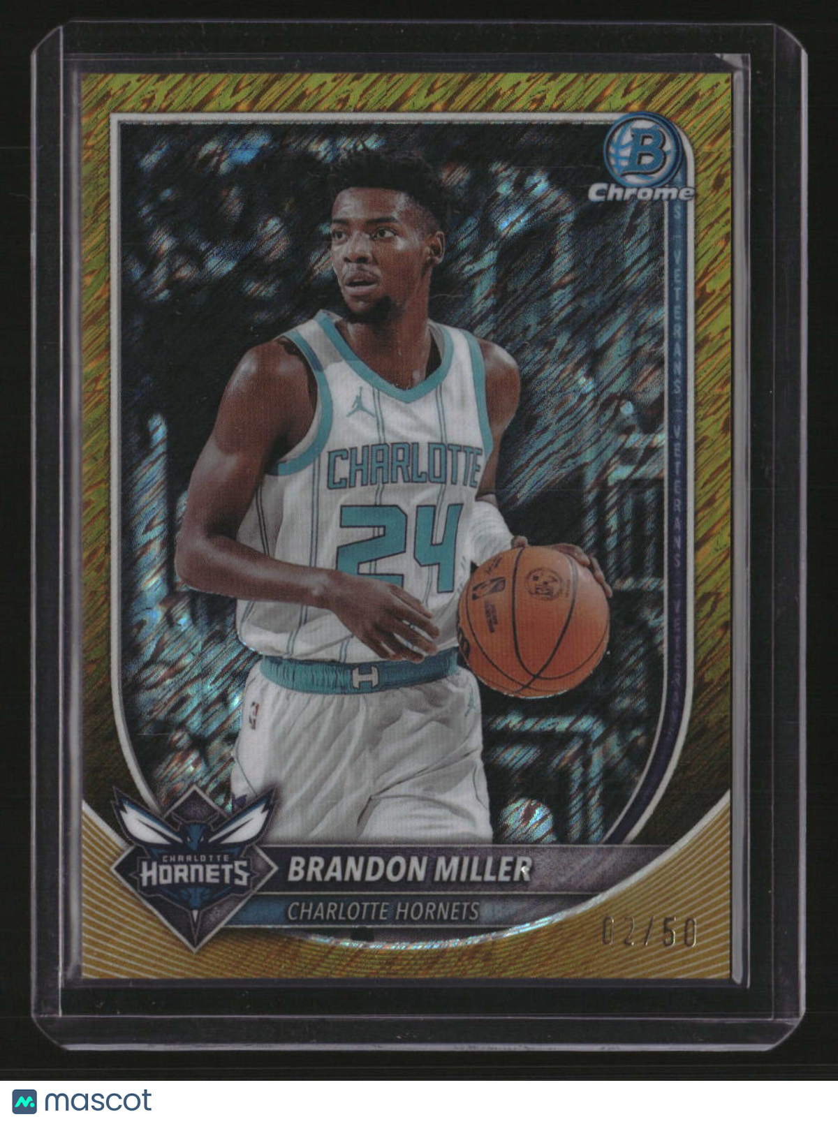 2025-26 Bowman Brandon Miller Chrome Gold Shimmer Refractors #/50