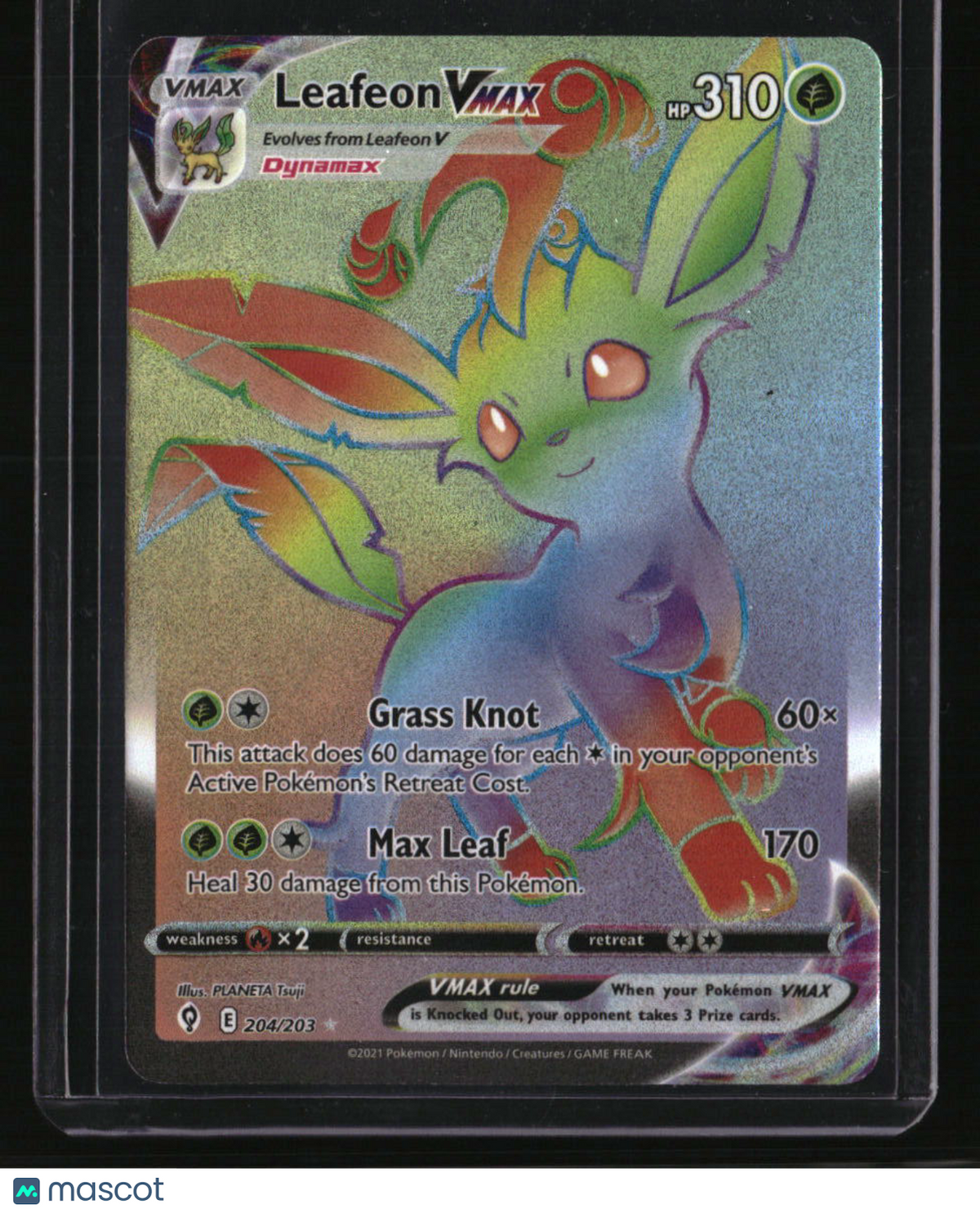 SWSH07: Evolving Skies Leafeon VMAX (Secret)