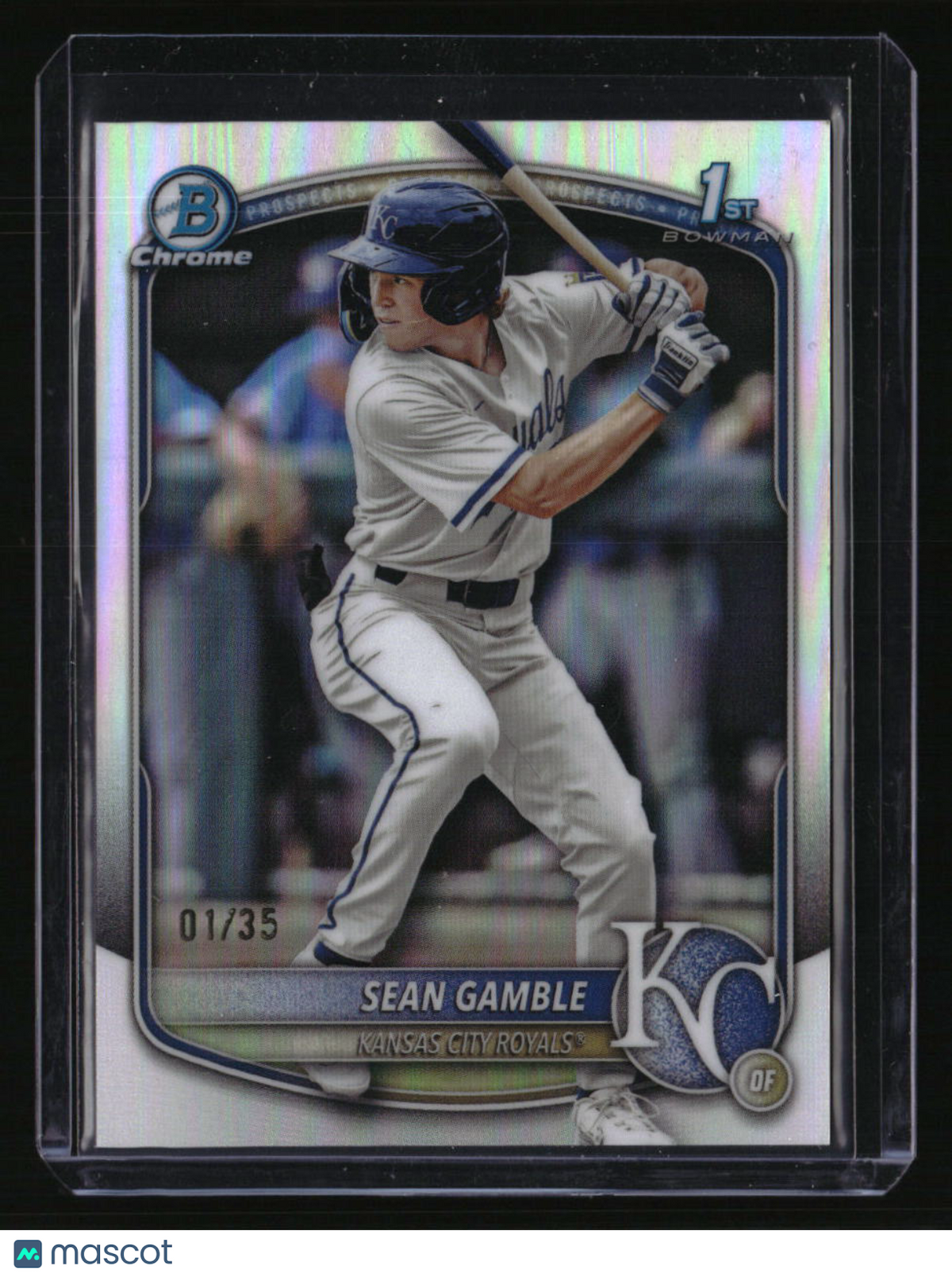 2025 Bowman Draft Sean Gamble Chrome Bowman Logofractor #/35 First On Print